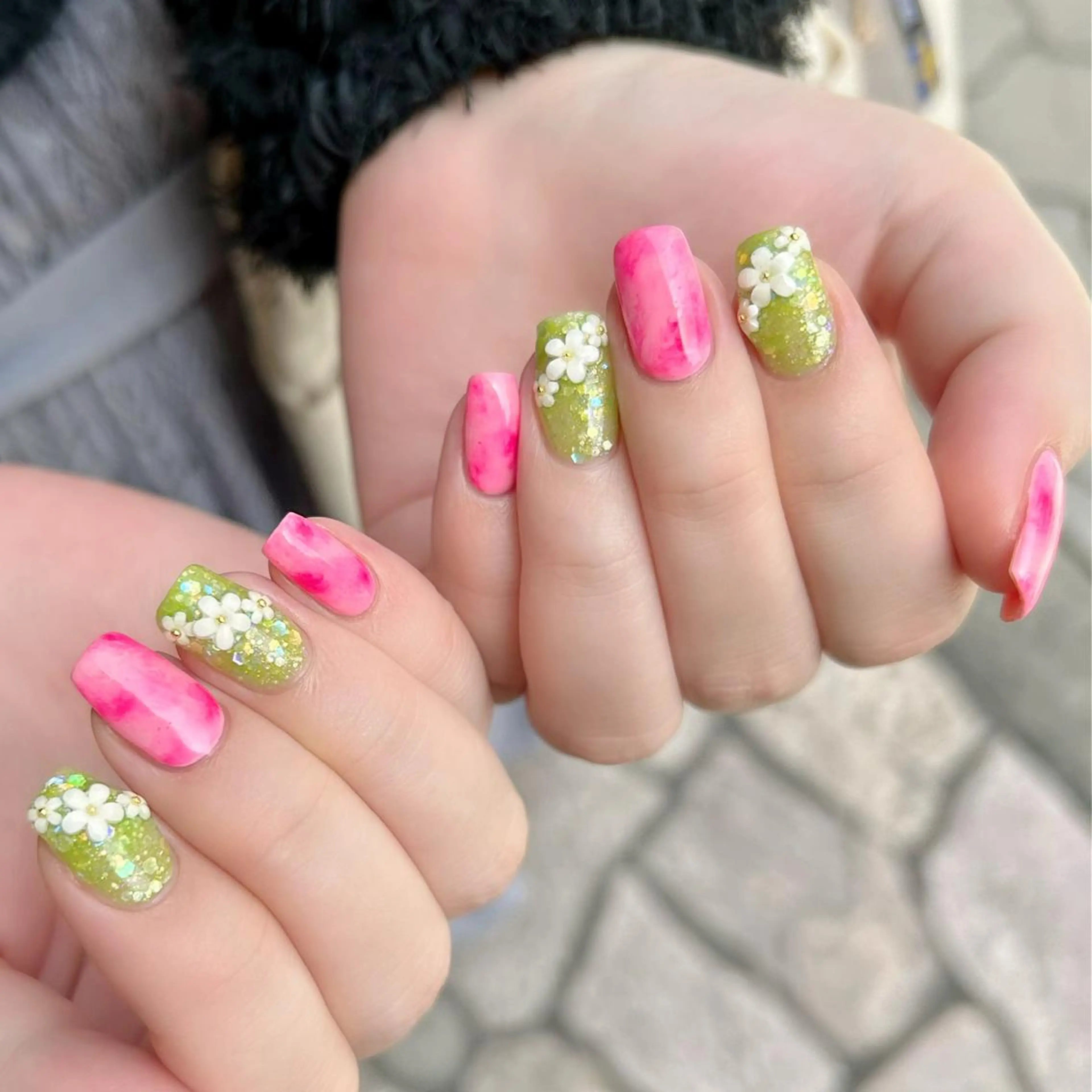 ネイル フラワーネイル ハンドネイル nailsalon mintのネイルデザイン