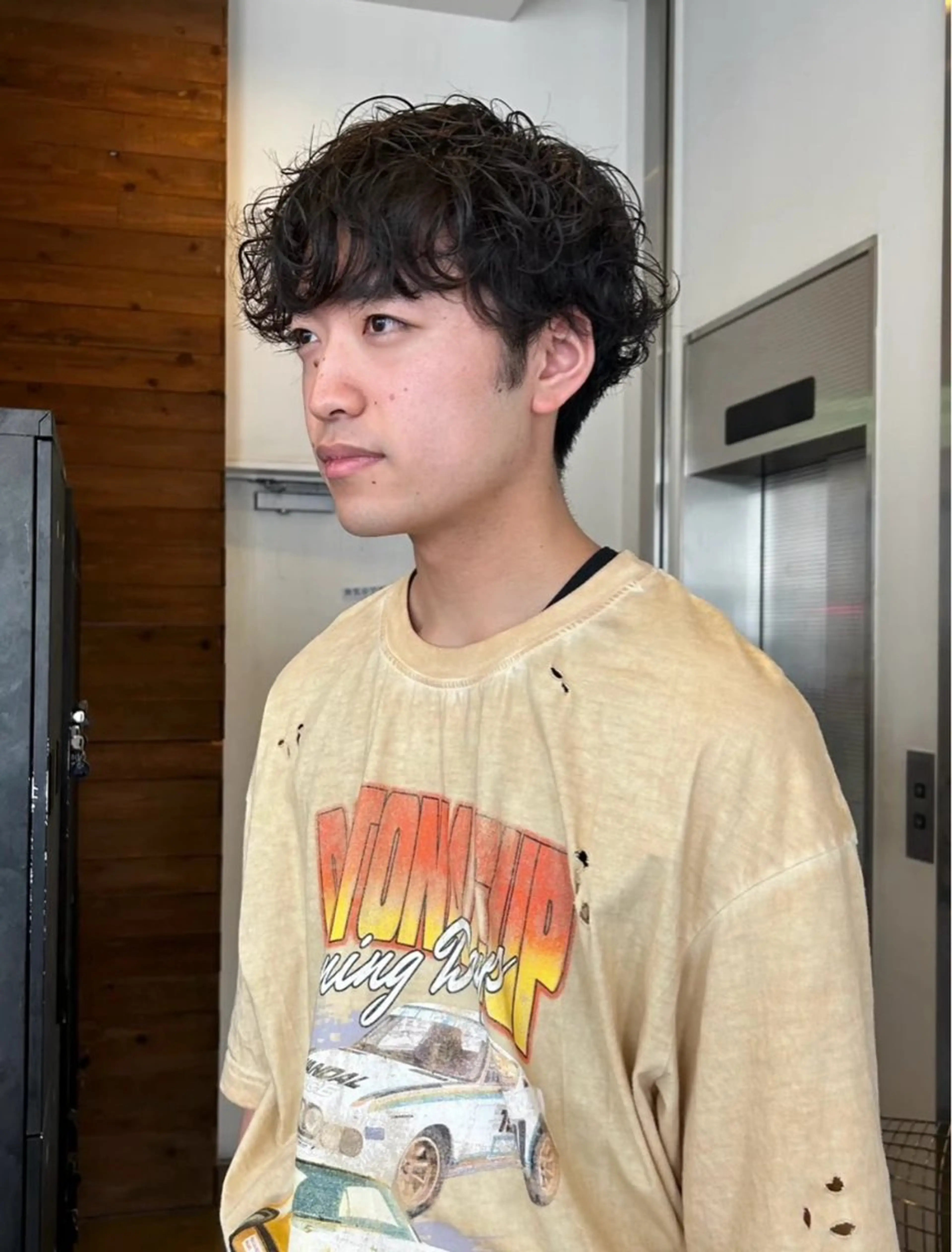 パーマ メンズ 西 優衣奈のヘアスタイル