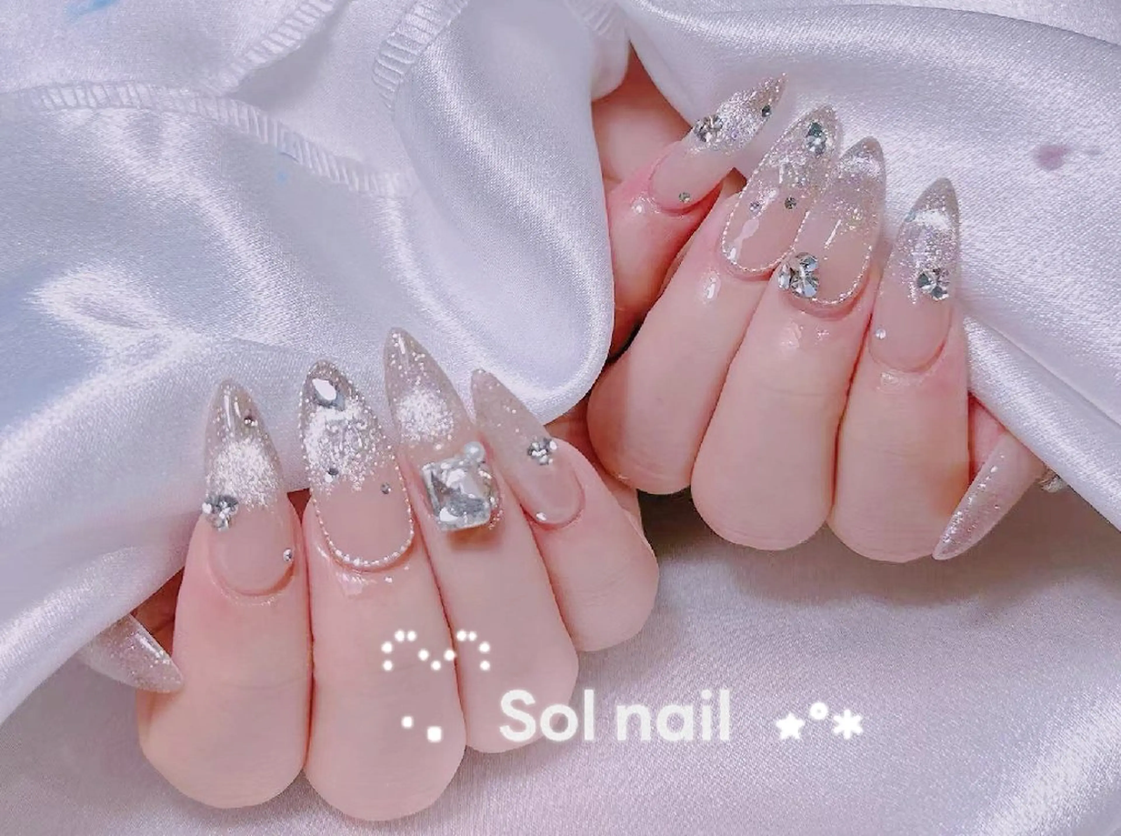 ネイル 成人式 ジェルネイル マグネットネイル パラジェル ワンホンネイル ハンドネイル ハンドケア パラジェル&フィルイン取り扱いサロンSol Nail所属・Sol Nail ミネのネイルデザイン