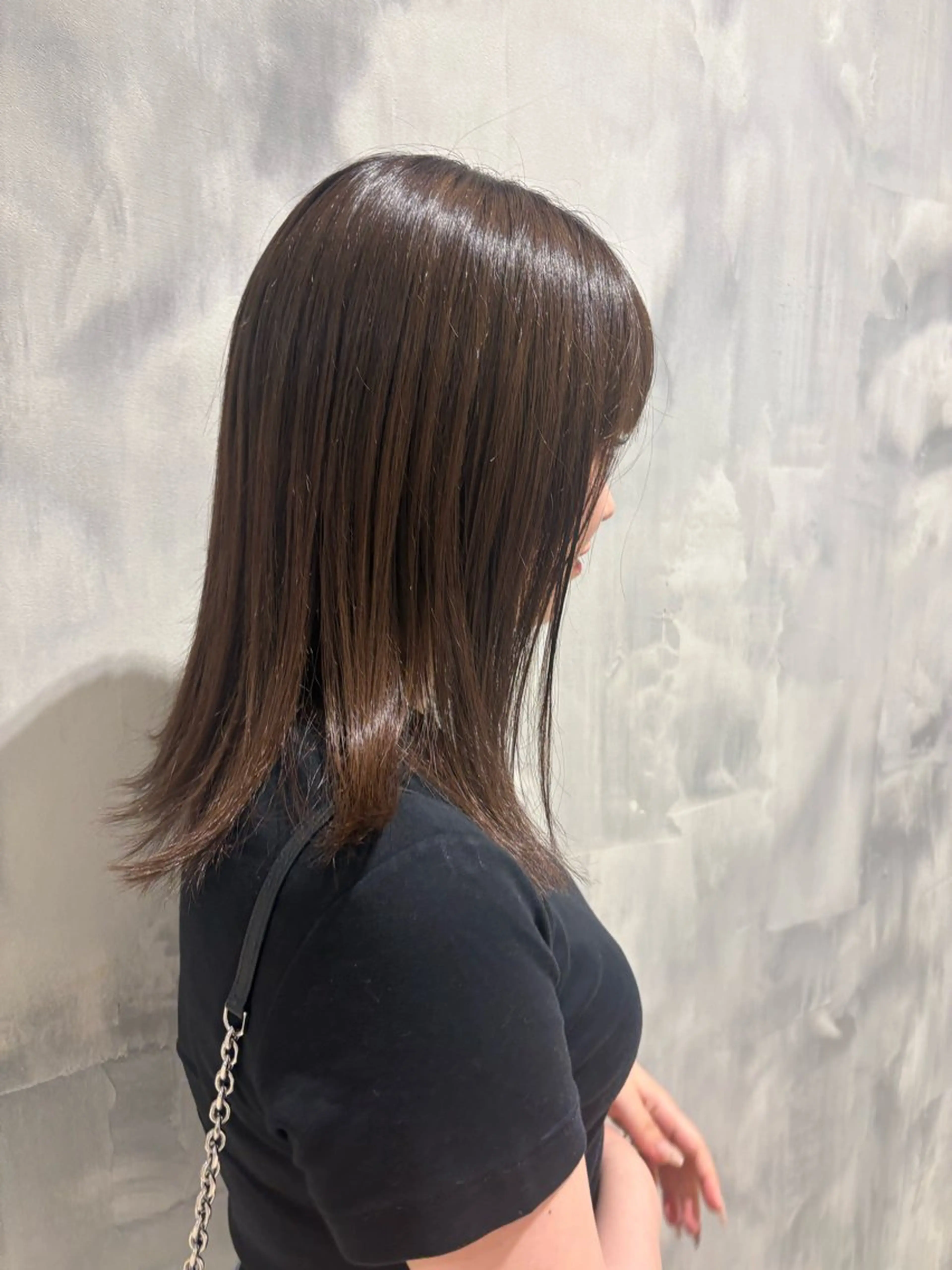 ミディアム ✨艶髪／透明感カラー ミユ💜のヘアスタイル