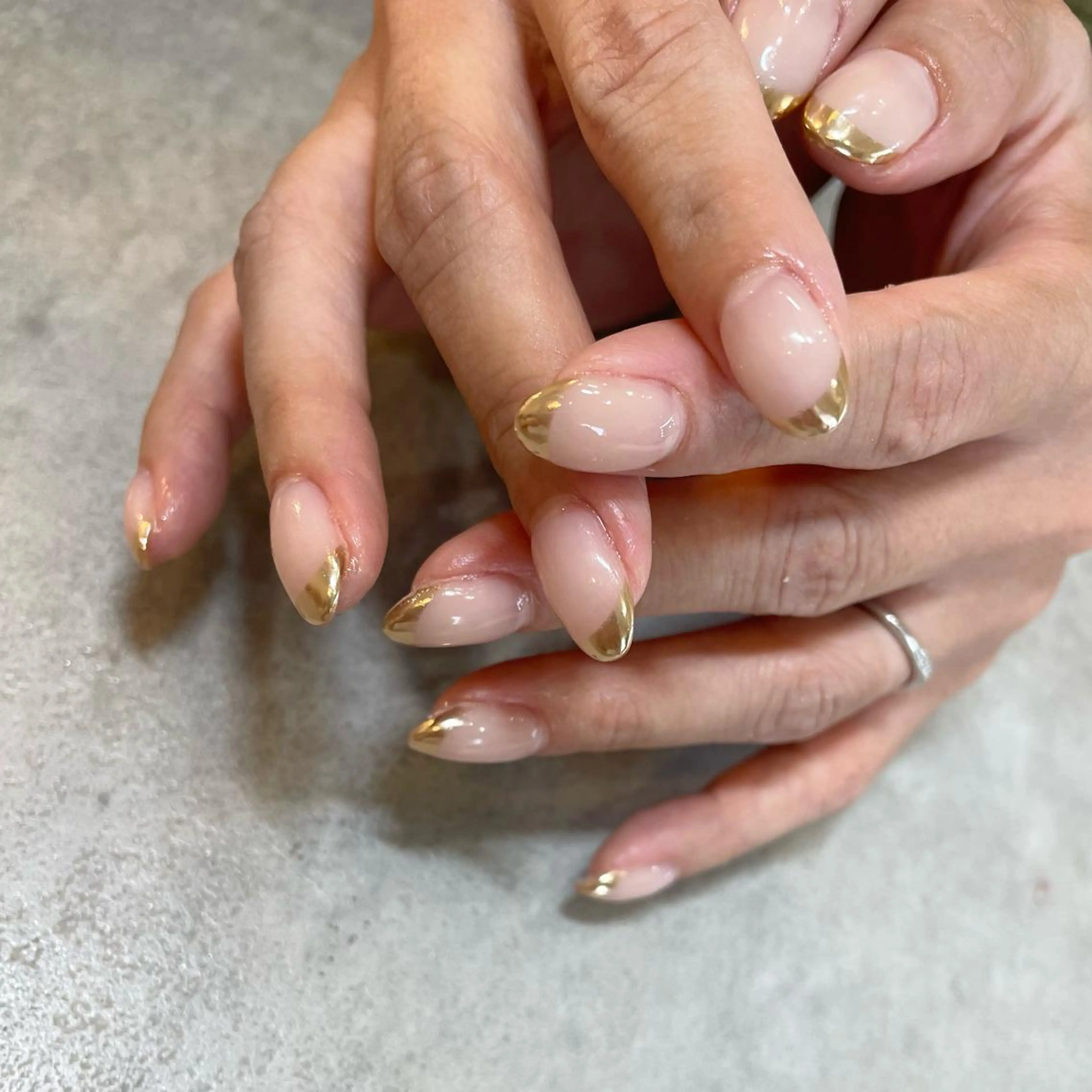 ネイル フレンチネイル ミラーネイル Nail Salon Gummi.のネイルデザイン