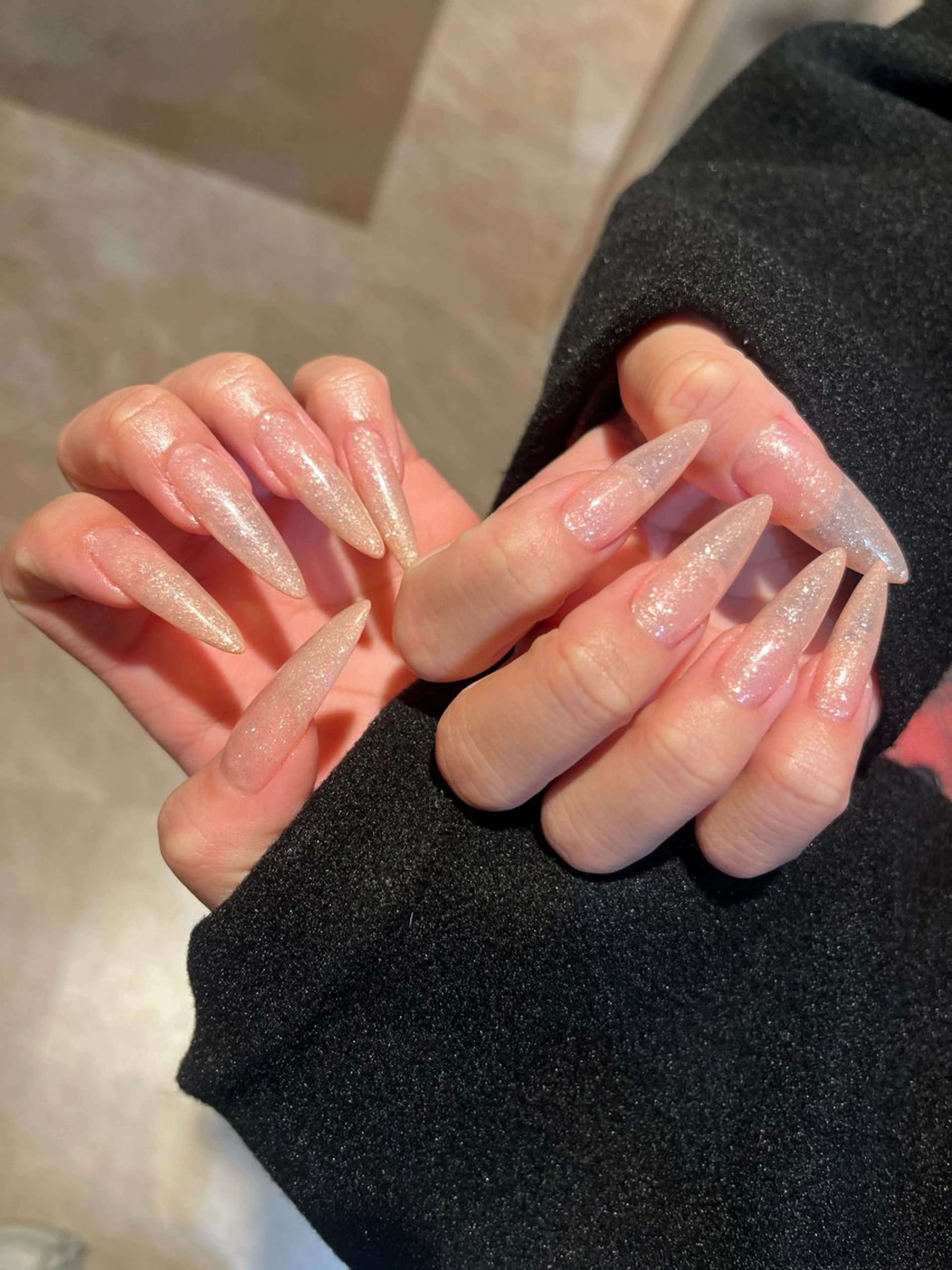 ネイル 長さ出し ワンカラーネイル FOINAIL sakuraのネイルデザイン