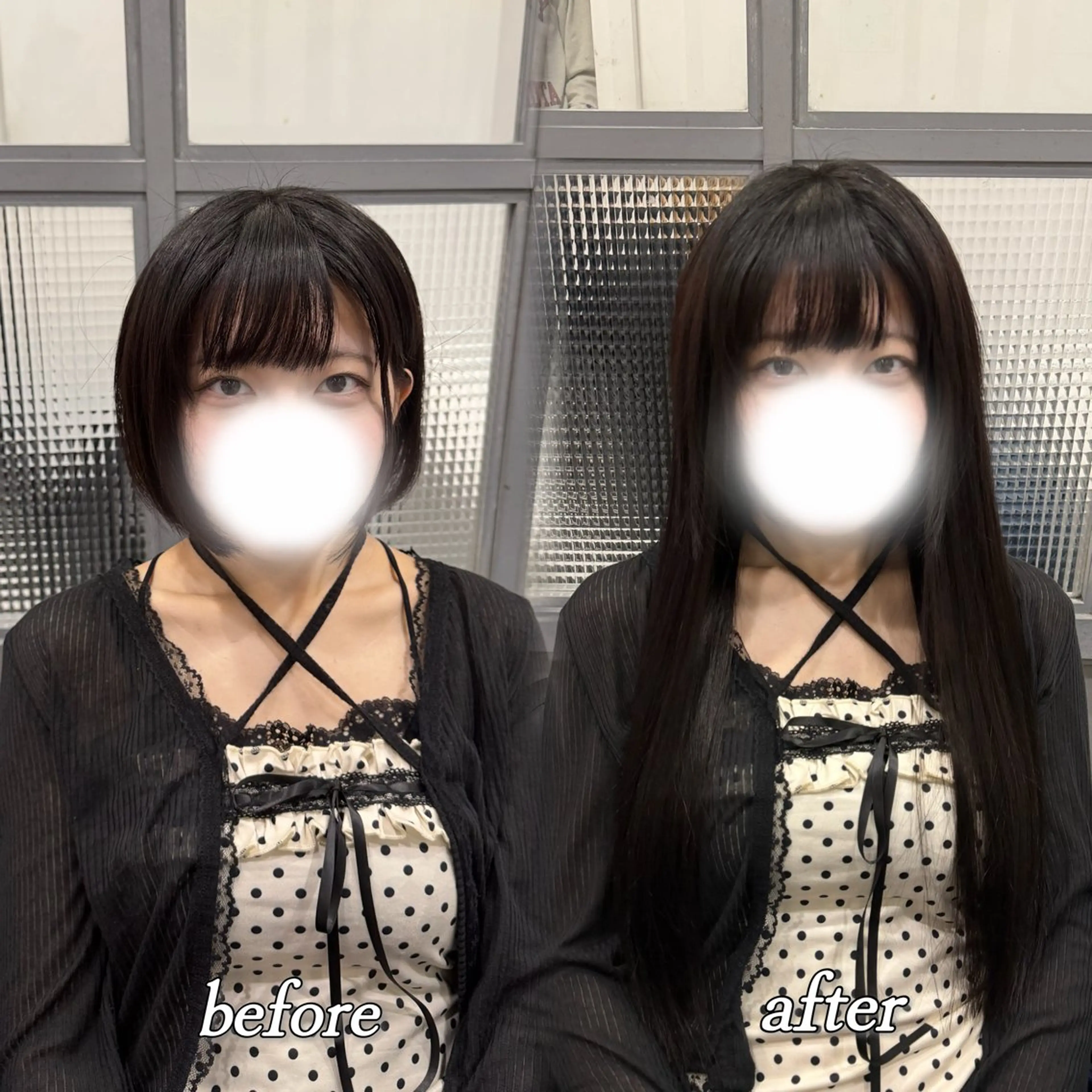 セミロング エクステ 🦋REISA🦋 エクステ×ハイトーンのヘアスタイル