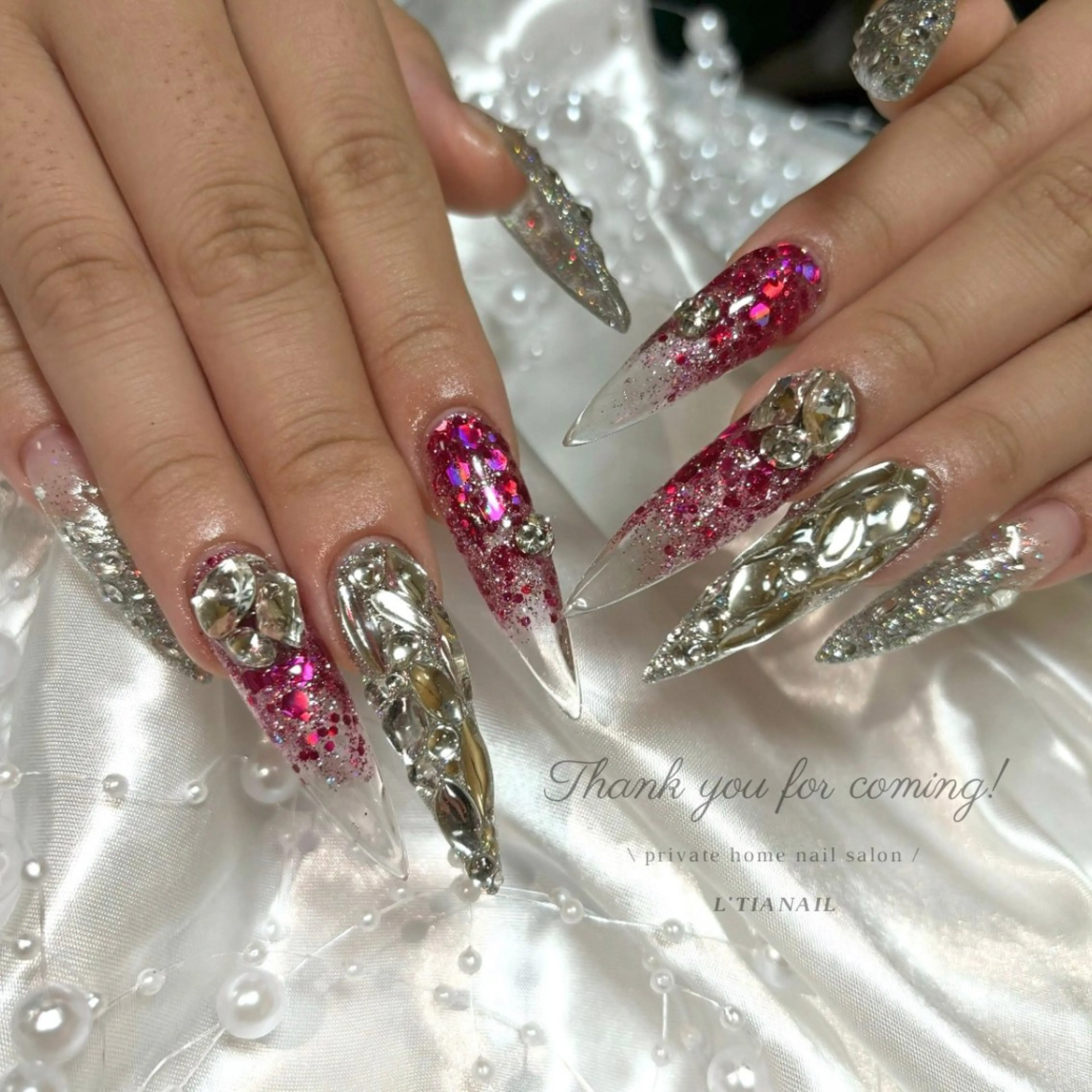 ロング L'tia nailのネイルデザイン