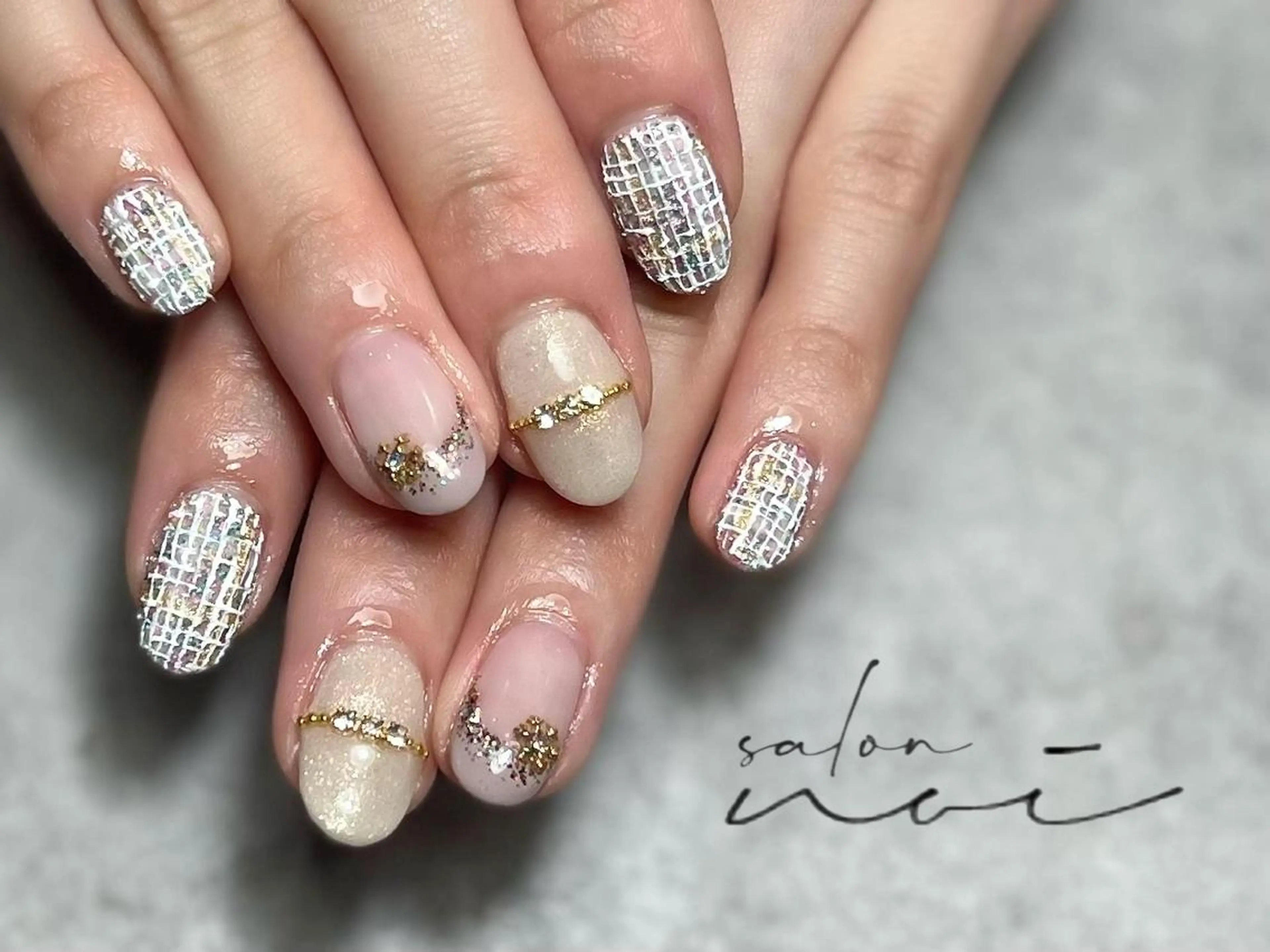 ネイル ツイードネイル ハンドネイル salon noi所属・salon noiのネイルデザイン