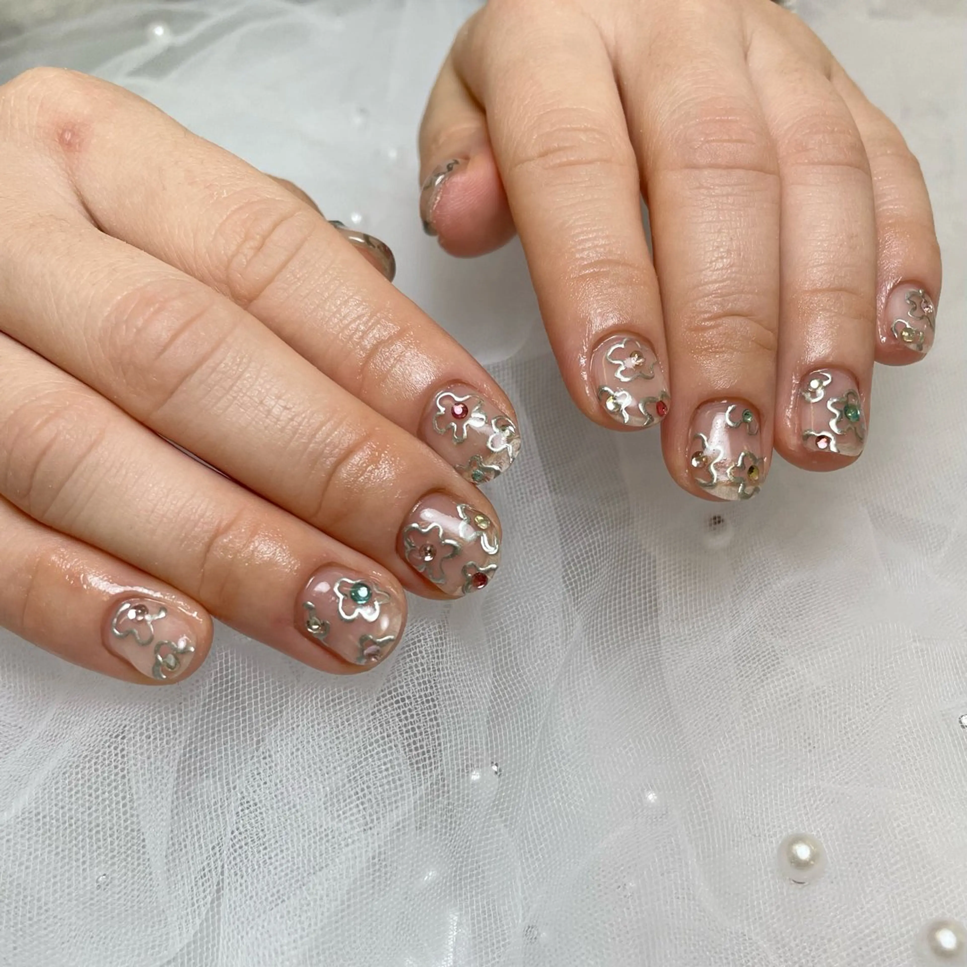 ネイル 持ち込み ハンドネイル パーツたくさん🍓 SUMIのネイルデザイン