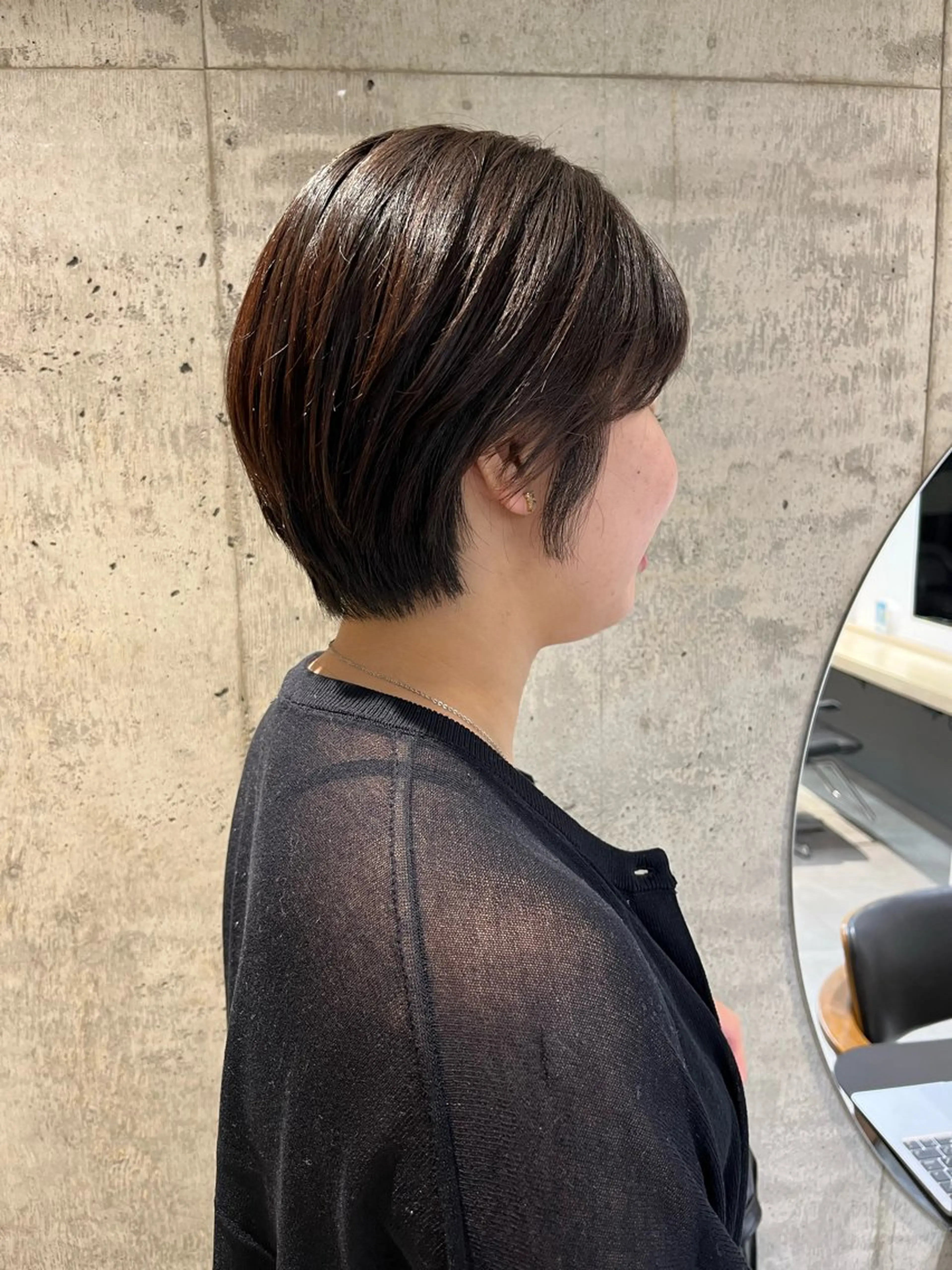 ショート 透明感カラー/似合わ せカット/大島実加永のヘアスタイル