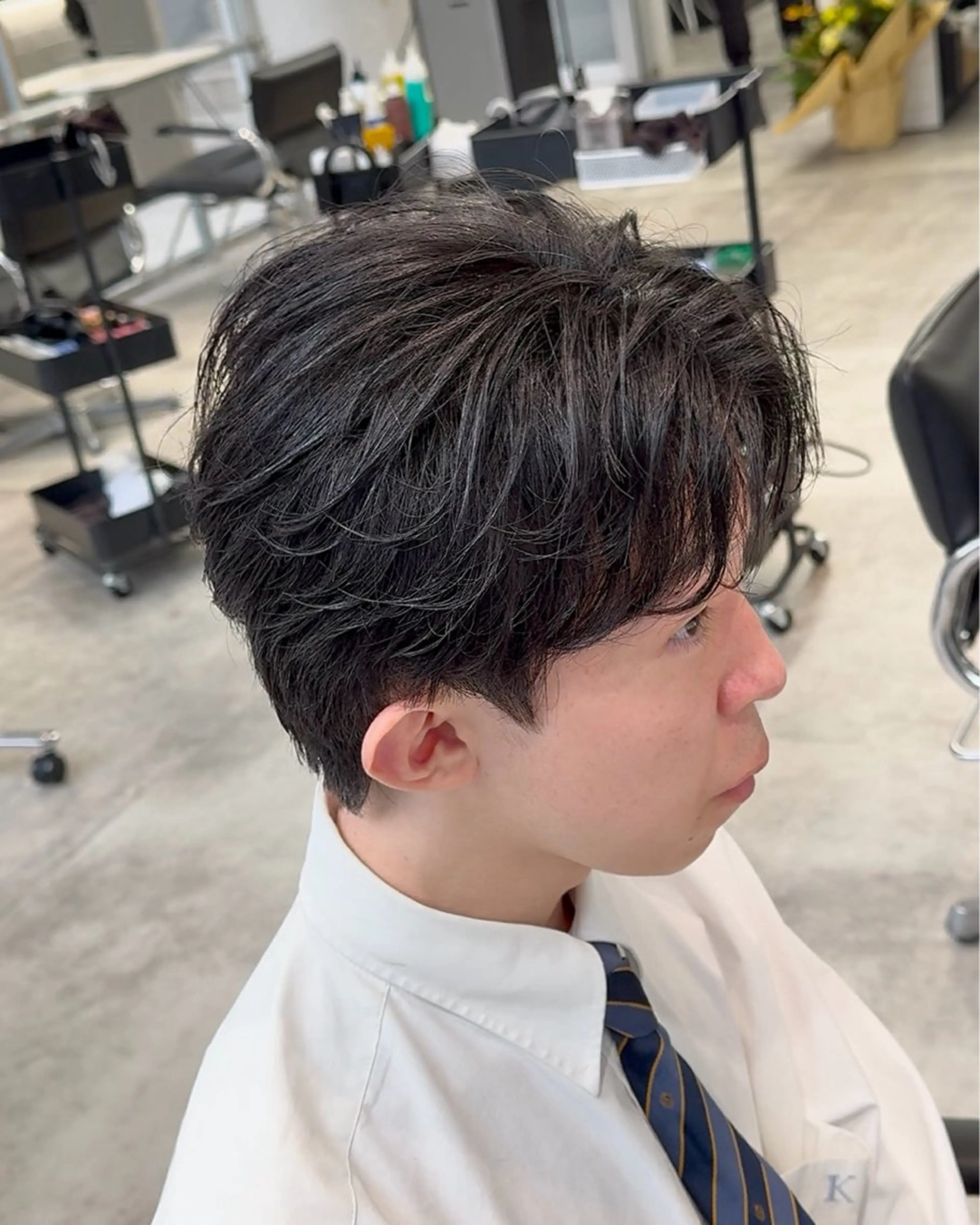 メンズ センターパート マッシュ メンズウルフカット ウルフカット 👑原宿メンズパーマ /原宿/かずま👑のヘアスタイル