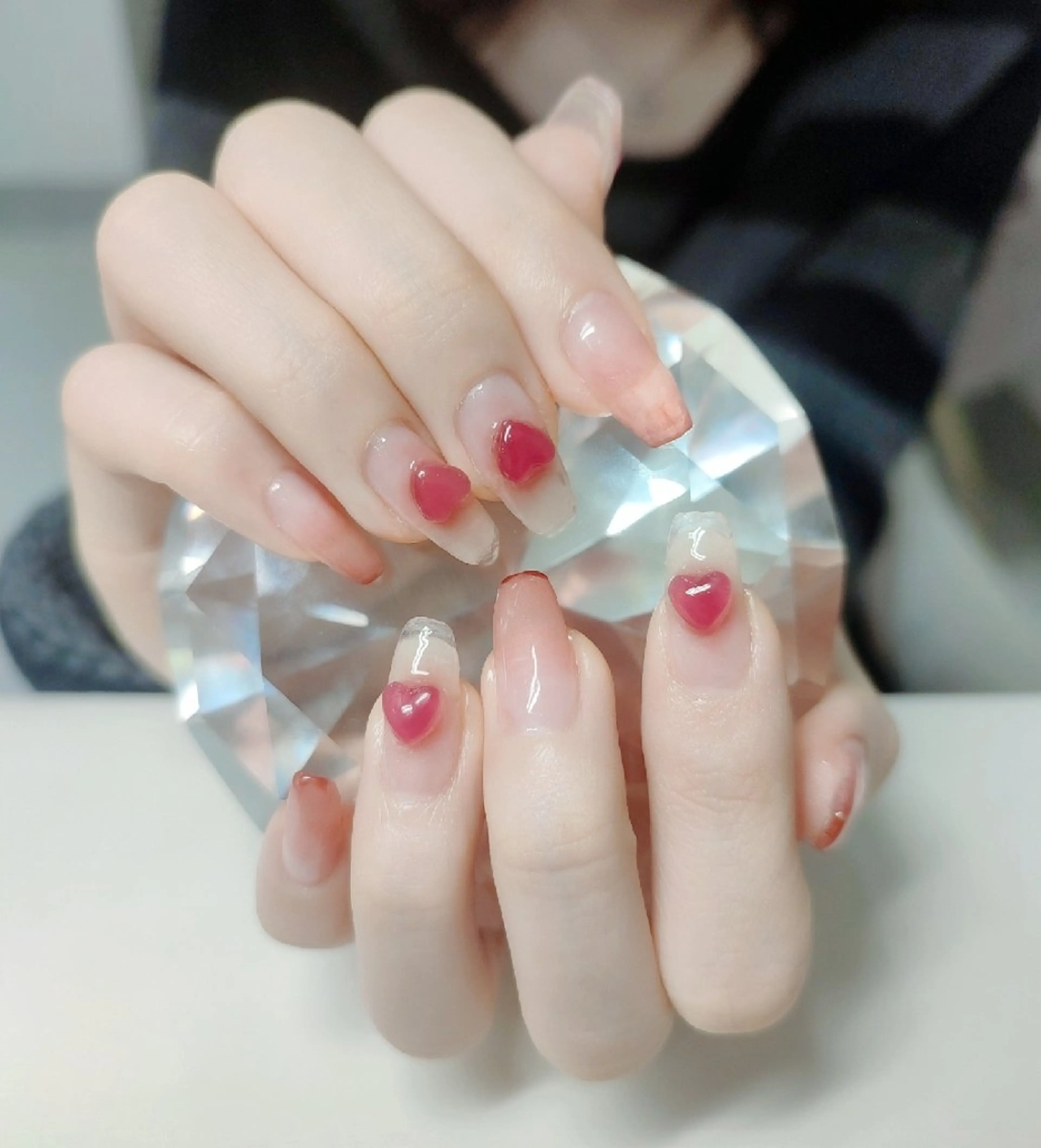 ネイル ハート 持ち込み ハンドネイル Shine Nailのネイルデザイン