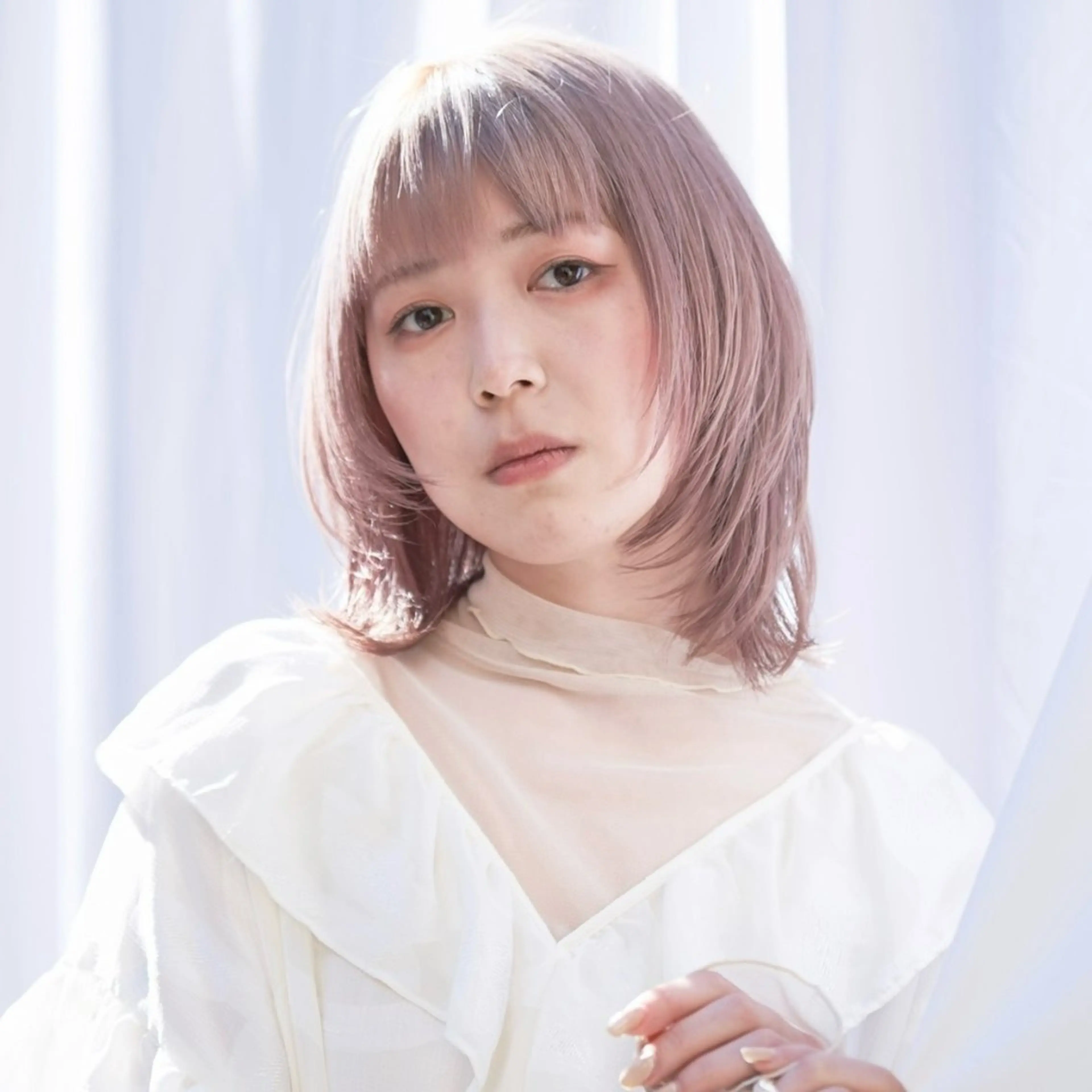 ミディアム カラー カット ヘアカラー トリートメント 【nui 茨木】 清水優のヘアスタイル