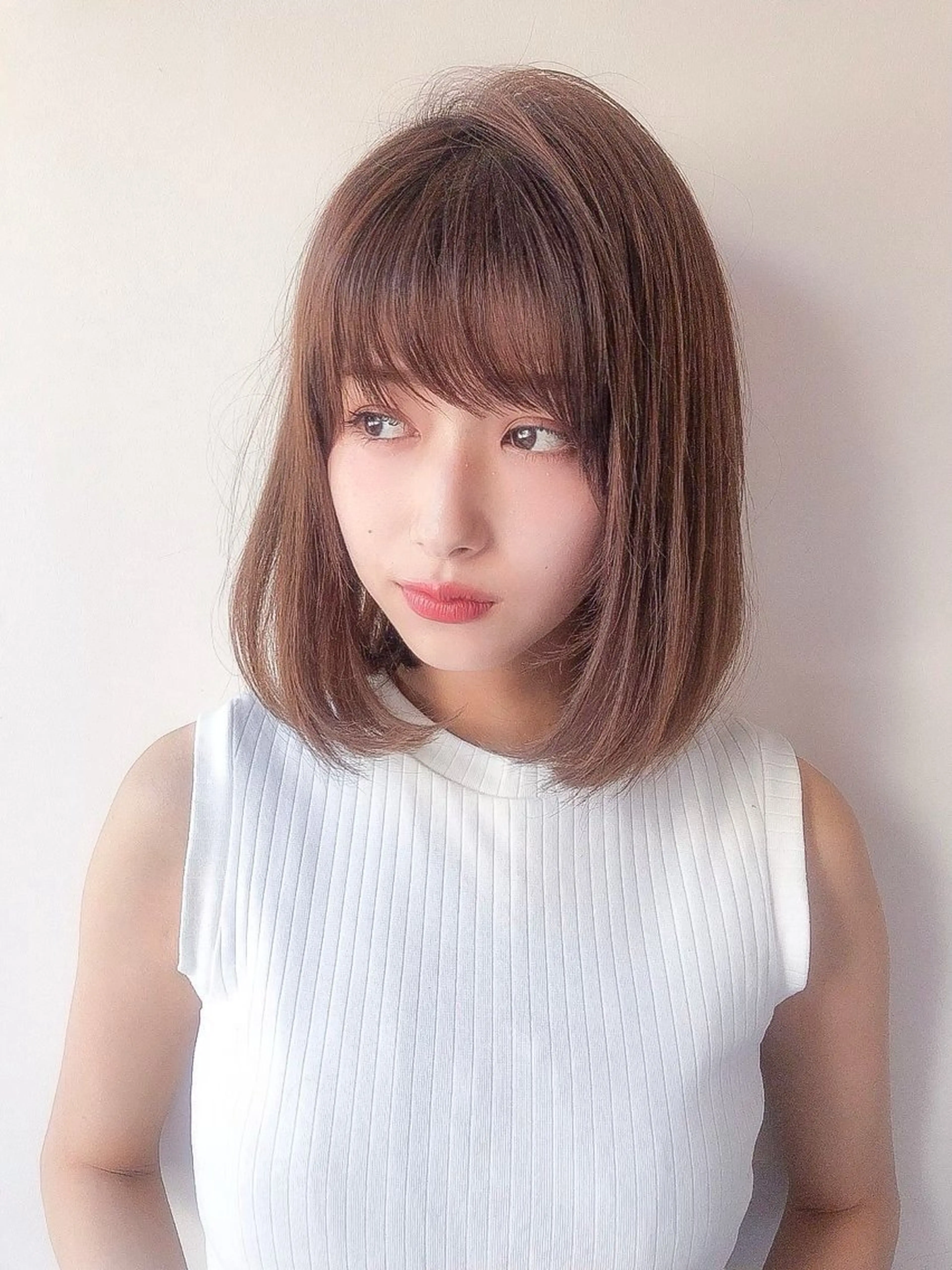ミディアム カラー 似合わせボブ🌟 艶髪特化💗村松優斗のヘアスタイル