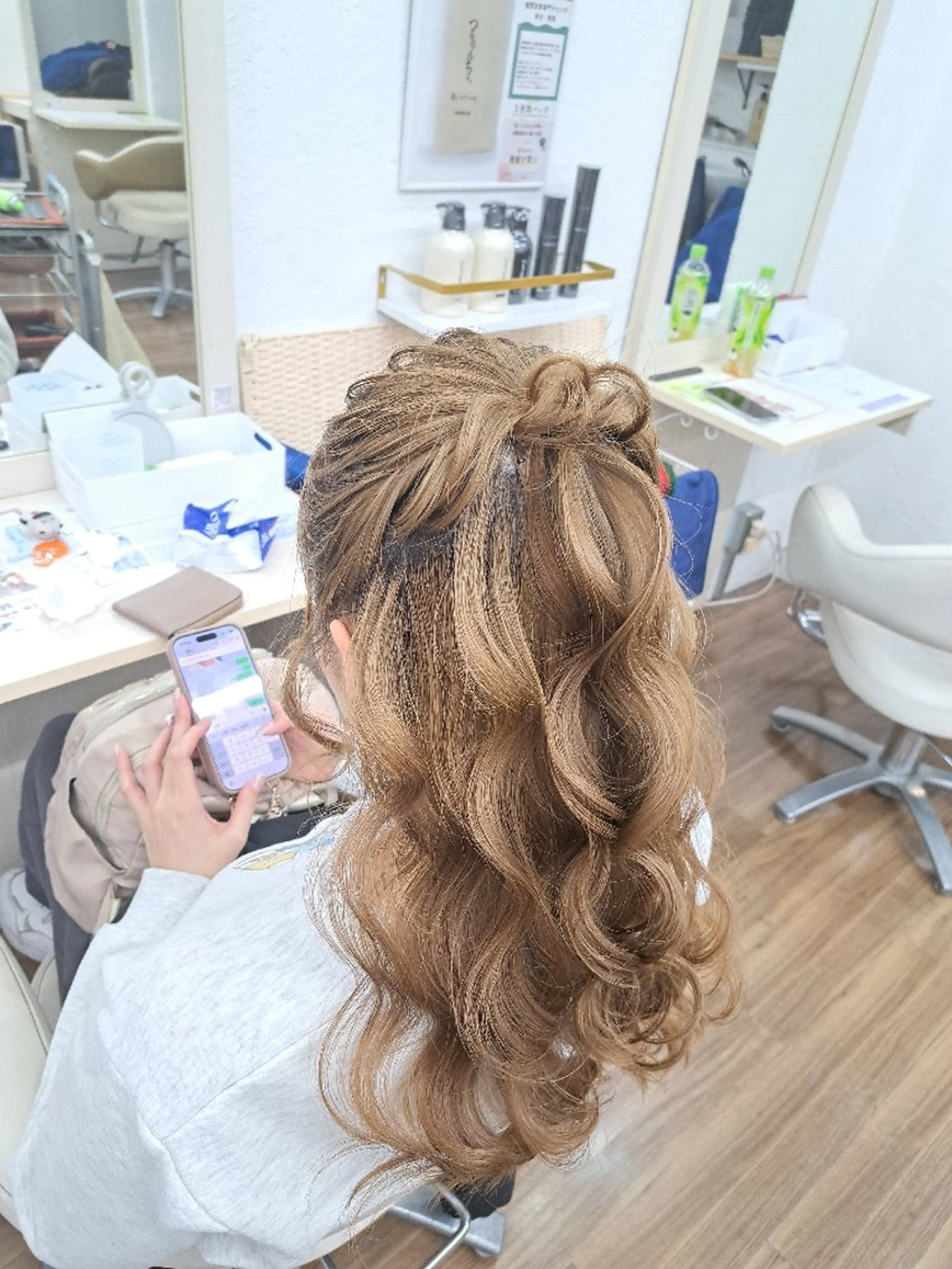 ロング ヘアアレンジ ハーフアップ ヘアセット GLOSS❤︎ Harunaのヘアスタイル