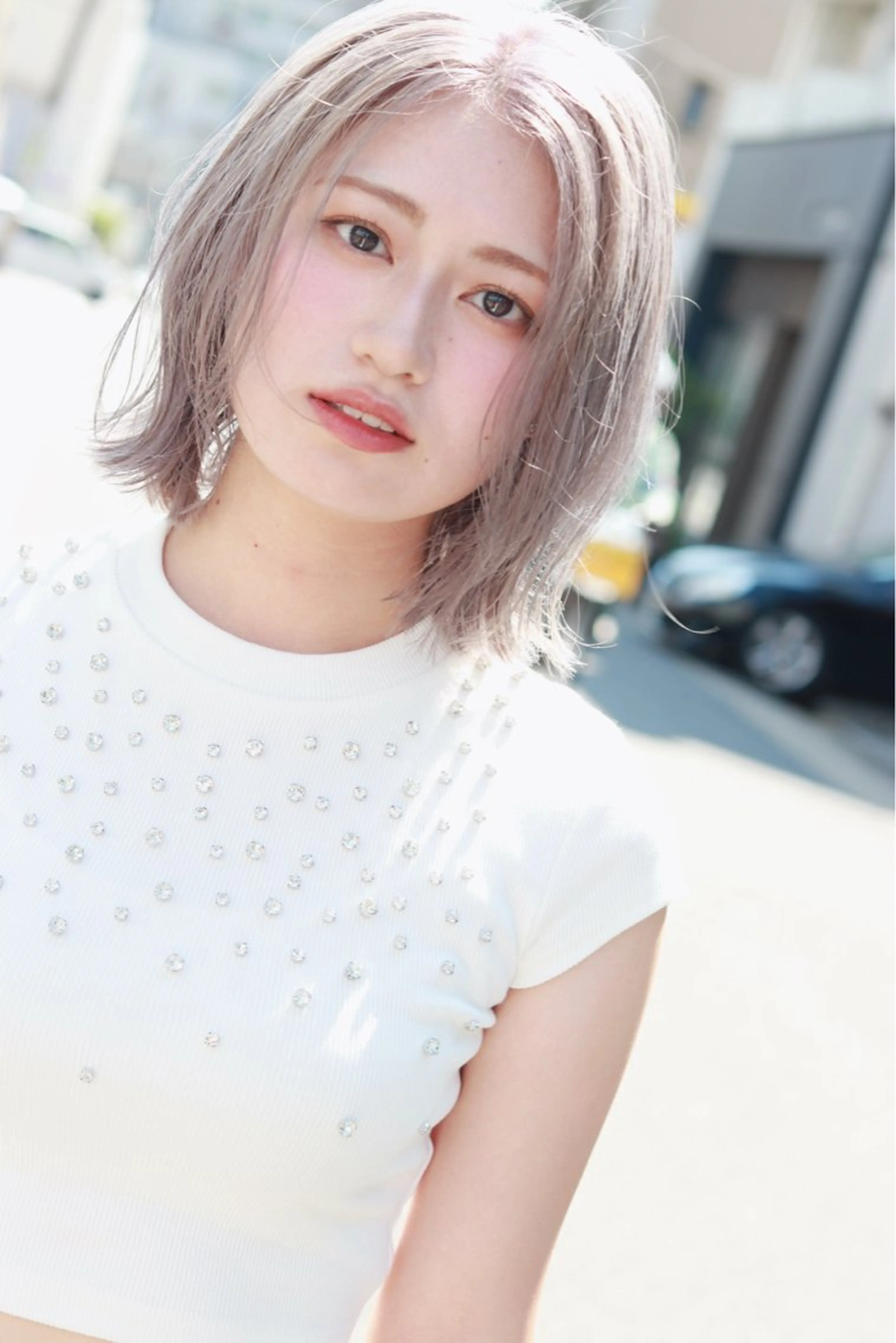 ミディアム ボブレイヤー ミディアムレイヤー ボブ レイヤーカット 杉若 利彦のヘアスタイル