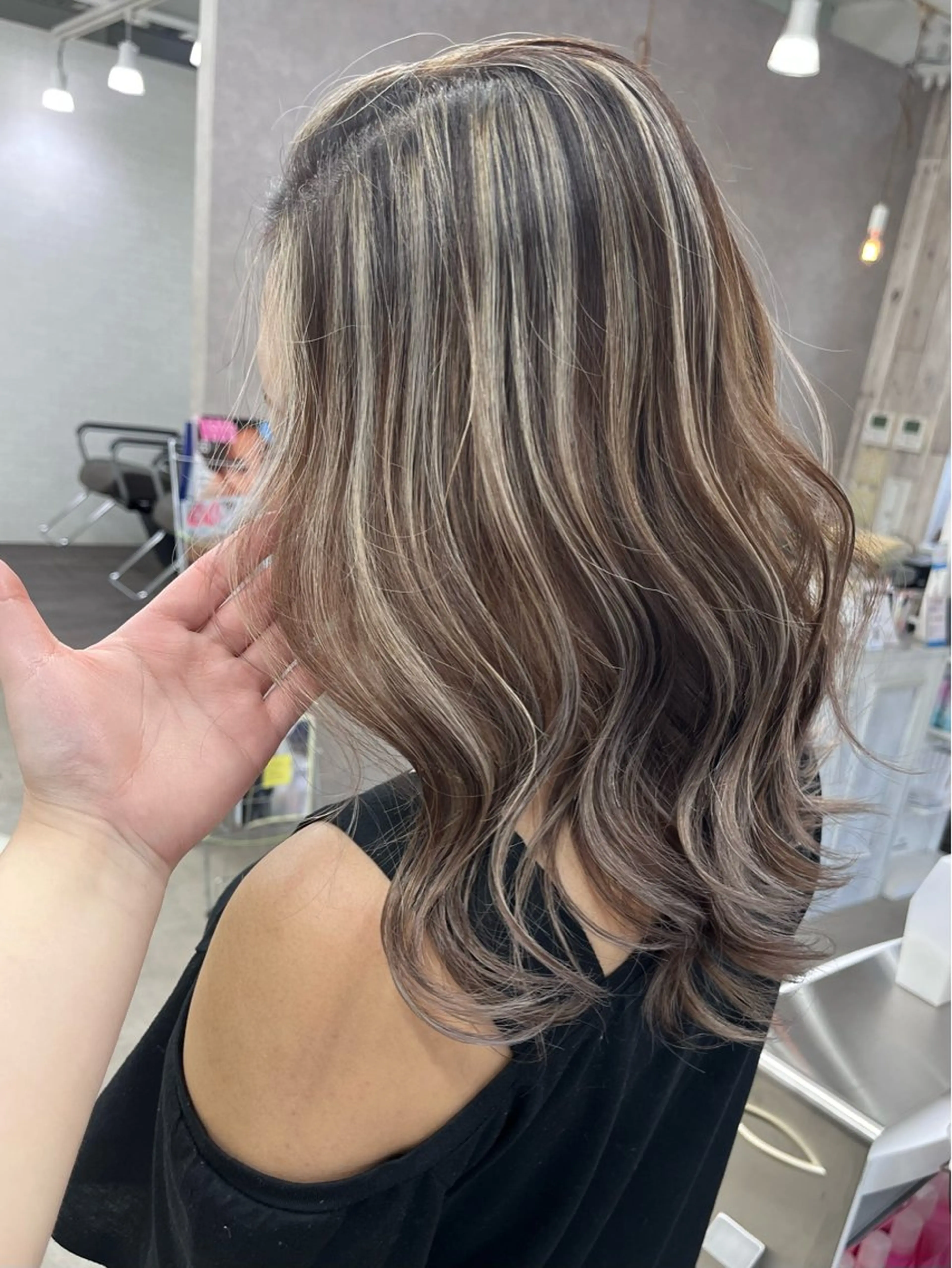 ロング ヘアカラー 中道 晶のヘアスタイル