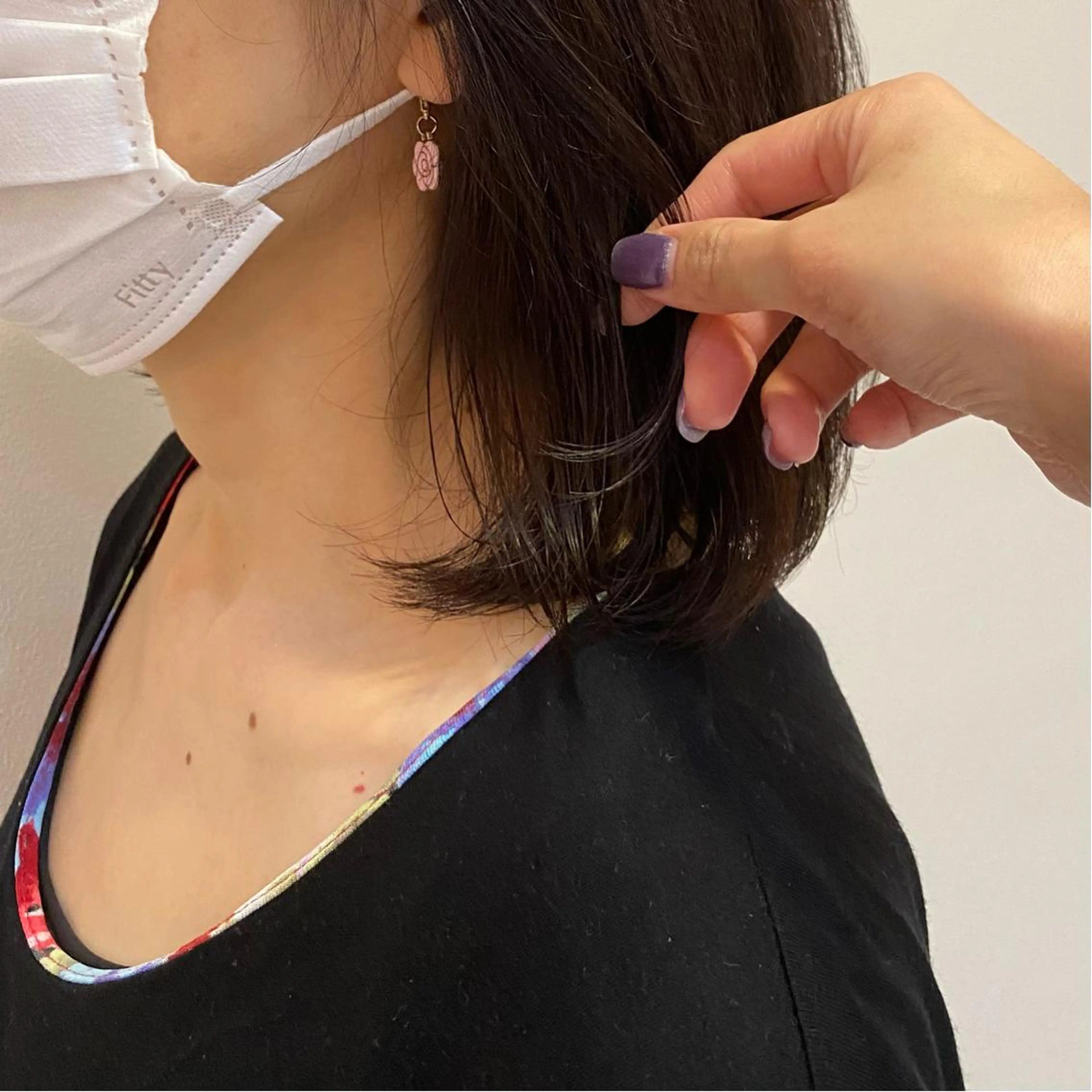 ミディアム パーマ 外ハネヘア 星原 瑞穂のヘアスタイル