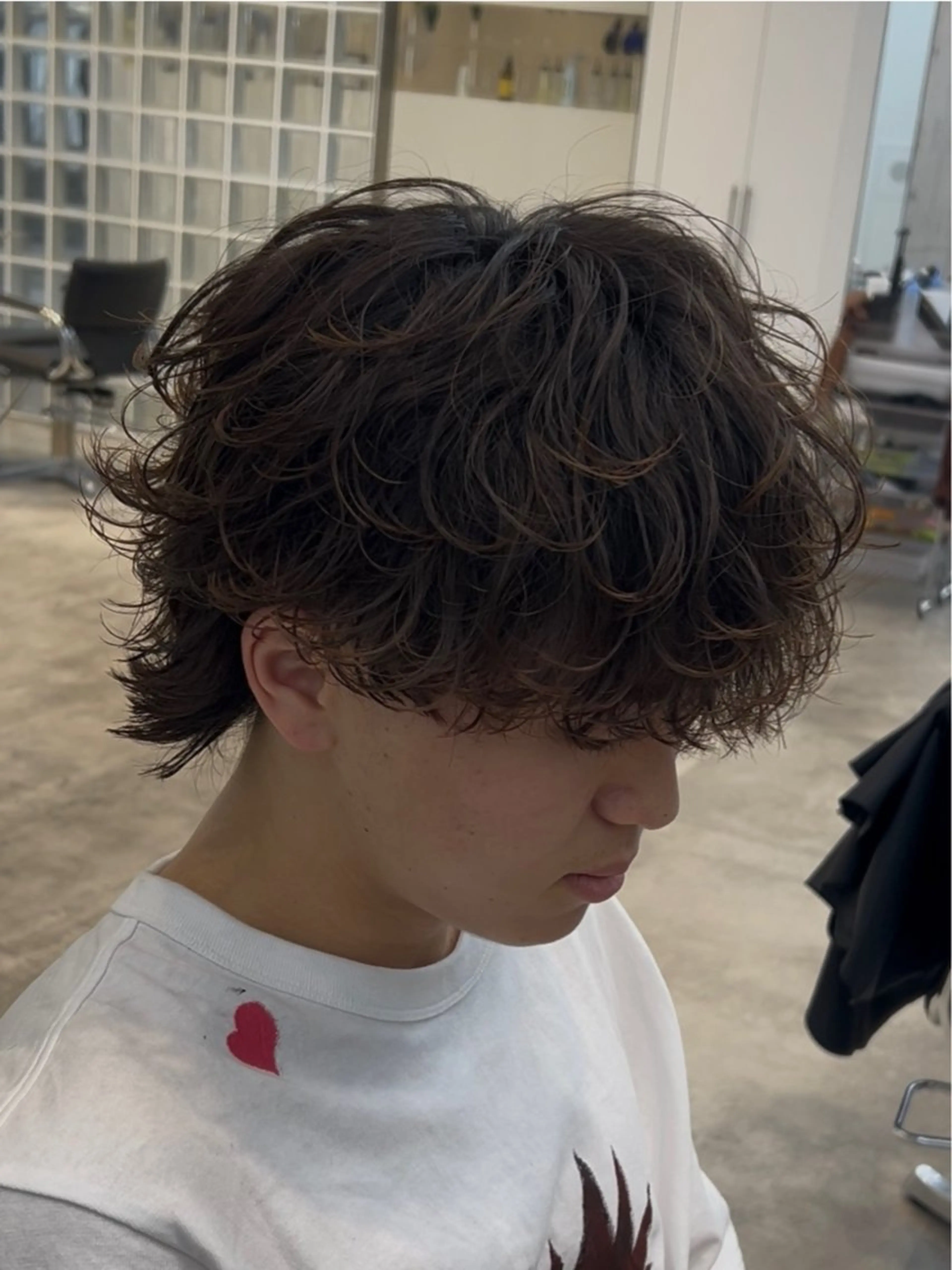 パーマ メンズ カット パーマ 藤平海音/fifth PARKのヘアスタイル