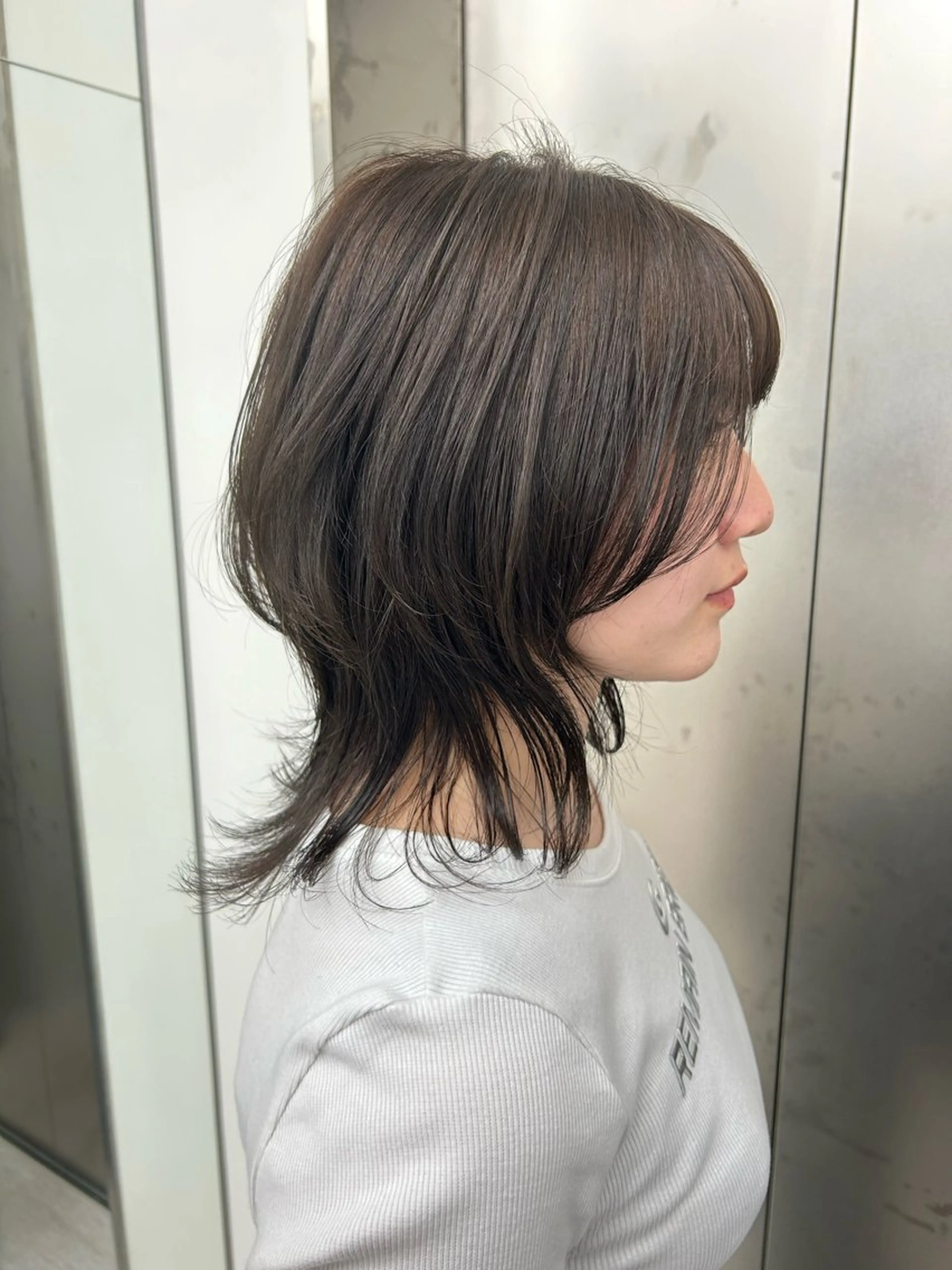 ミディアム カット ヘアカラー トリートメント 心斎橋/似合わせ カット/ヘアセットのヘアスタイル