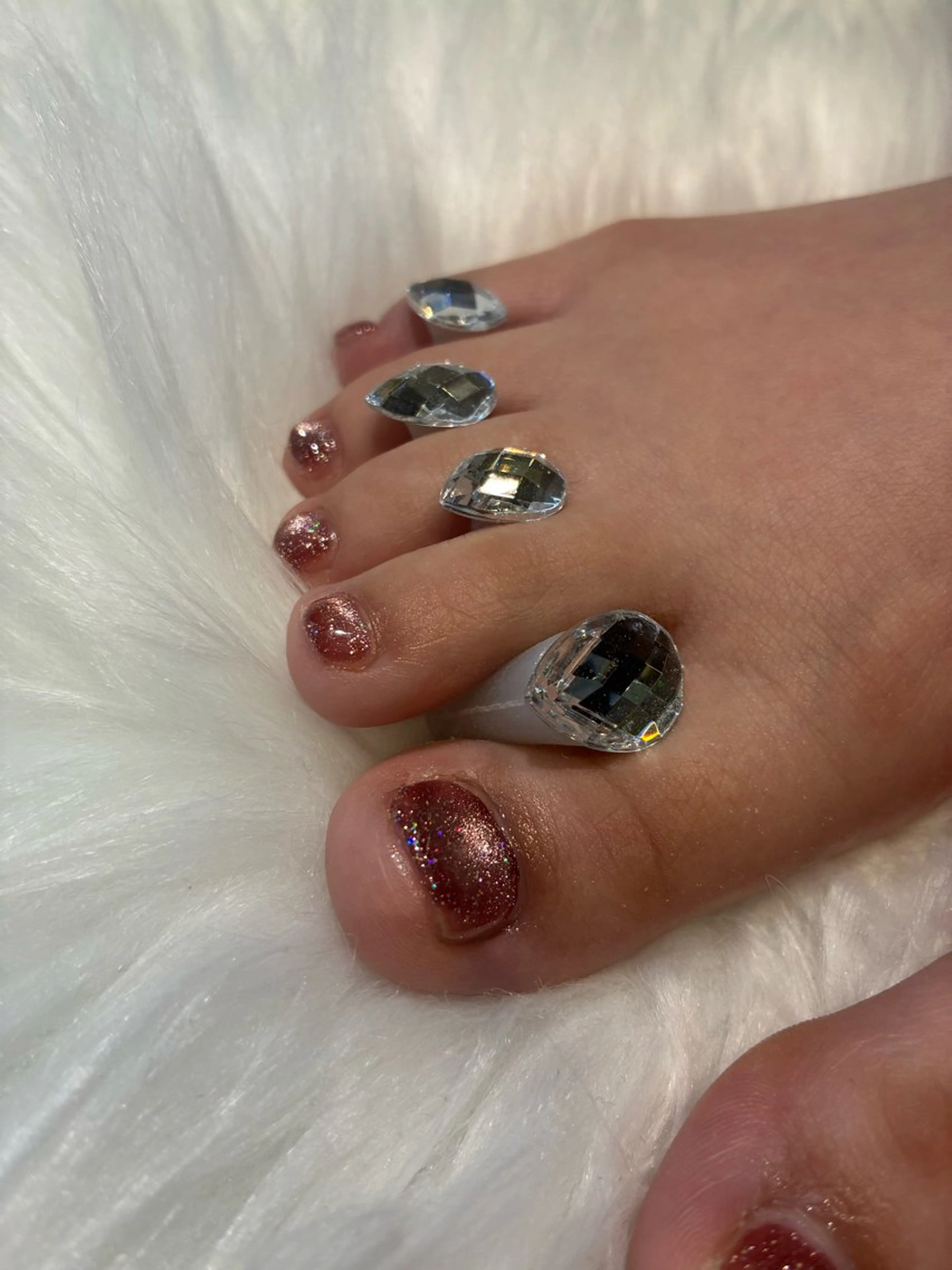 フットネイルワンカラーです🩵の写真