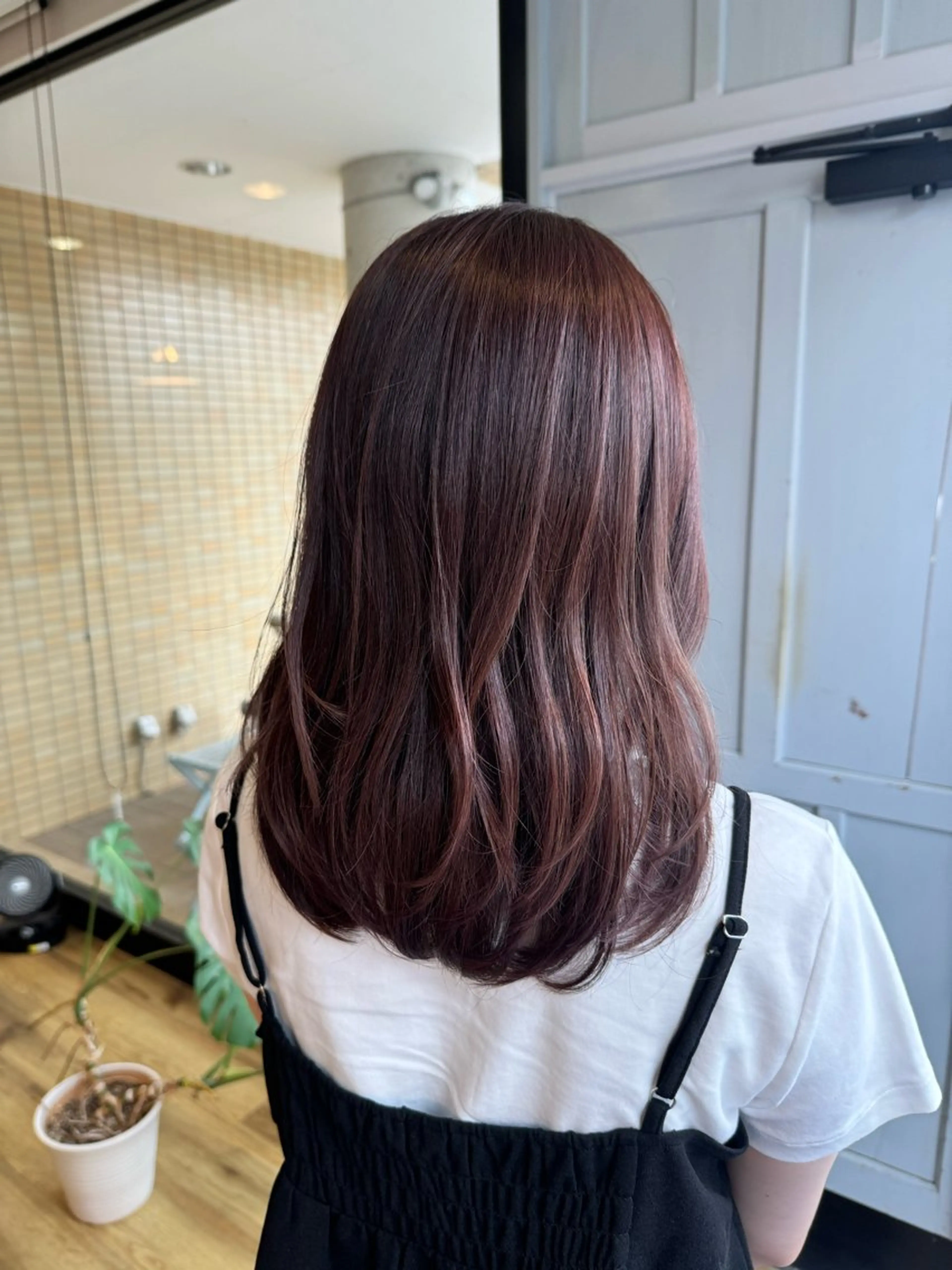 ロング カラー ラベンダーカラー ラベンダーピンク ピンクカラー ヘアカラー トリートメント ツキダテ ユイのヘアスタイル