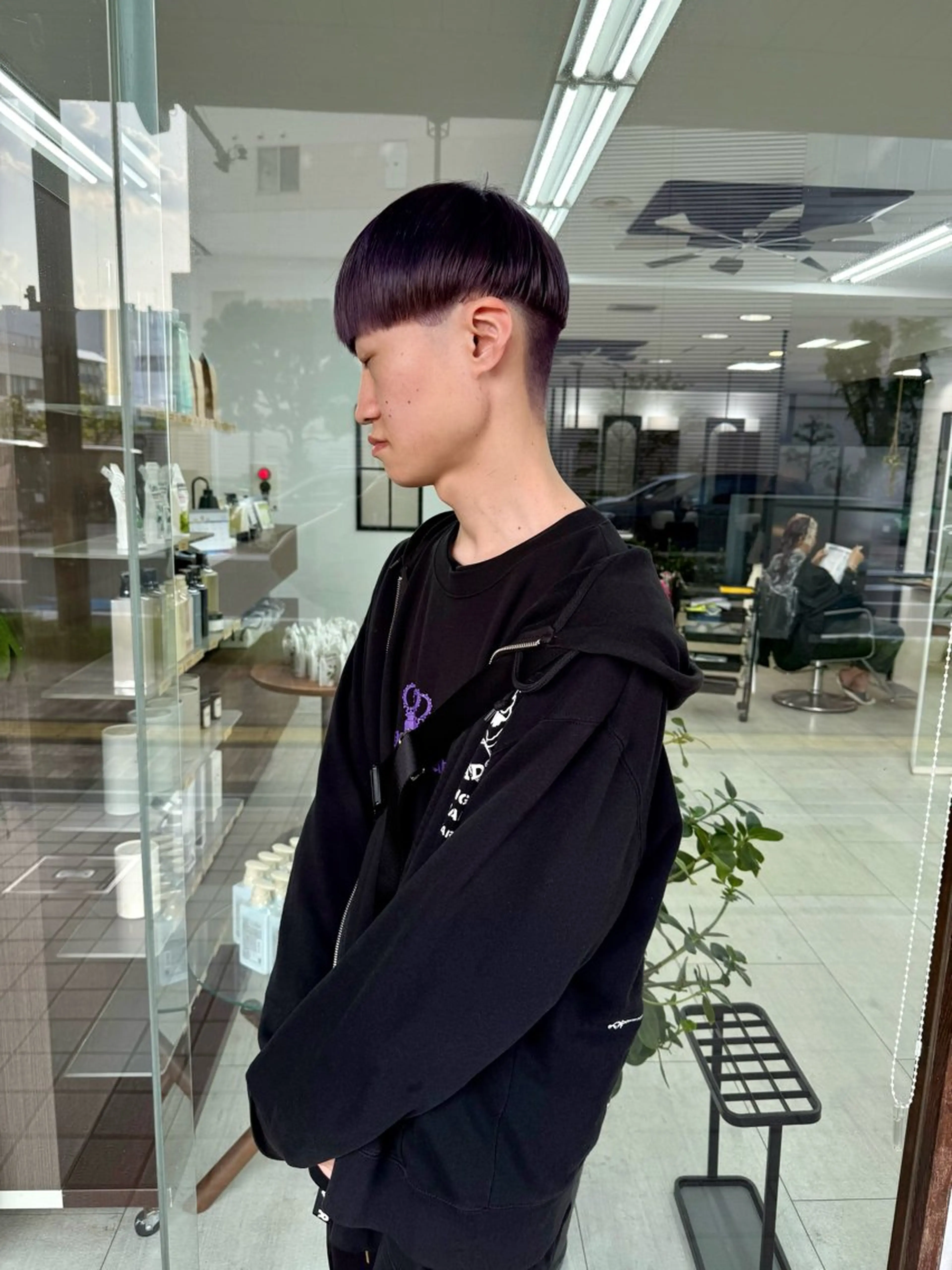 ショート カラー メンズ ディープラベンダー ダブルカラー ラベンダーカラー メンズパーマの達人 / タカシマダイスケのヘアスタイル