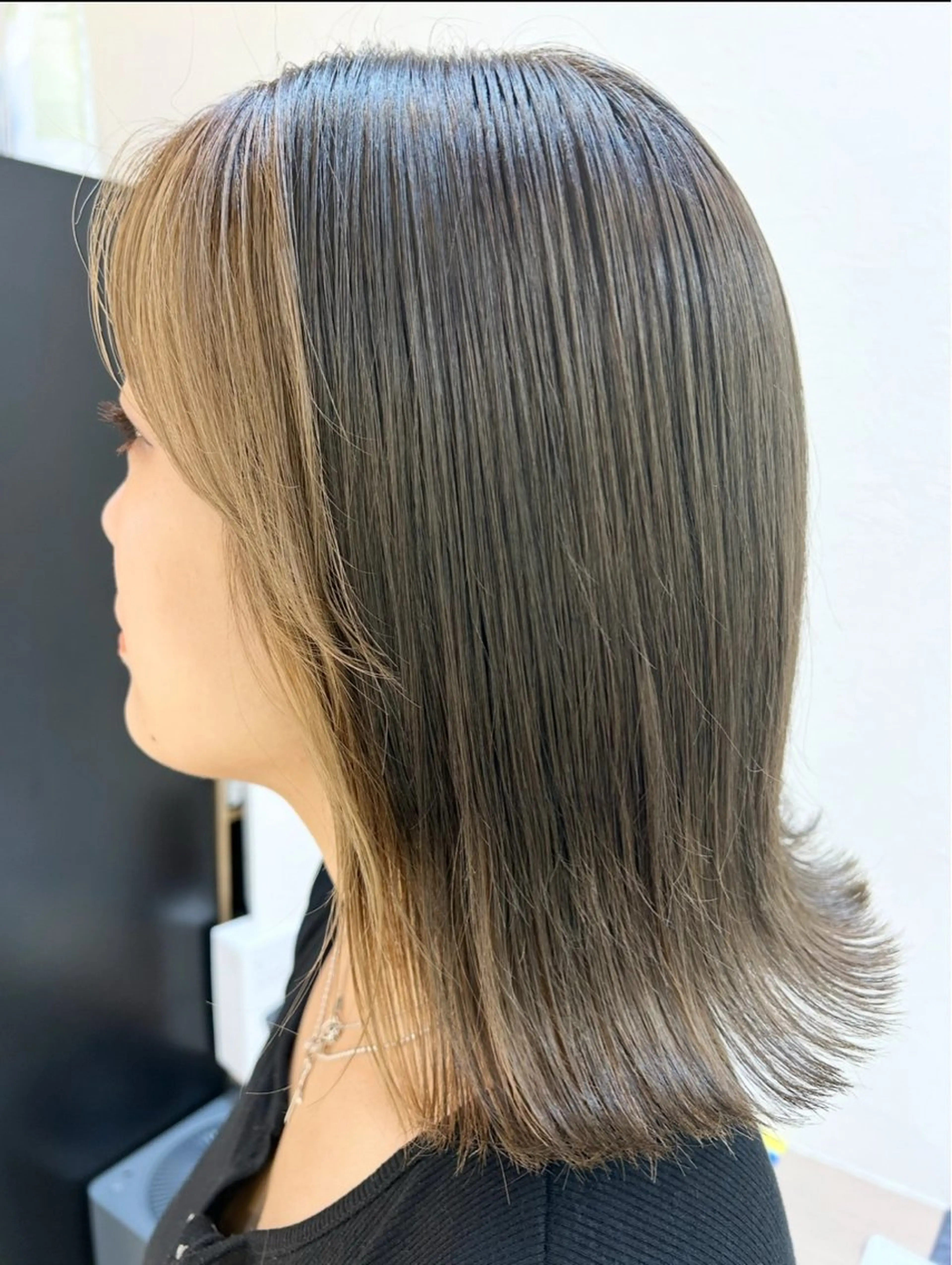 ミディアム カラー ヘアカラー トリートメント 縮毛矯正/髪質改善/ 艶髪ササキナツミのヘアスタイル