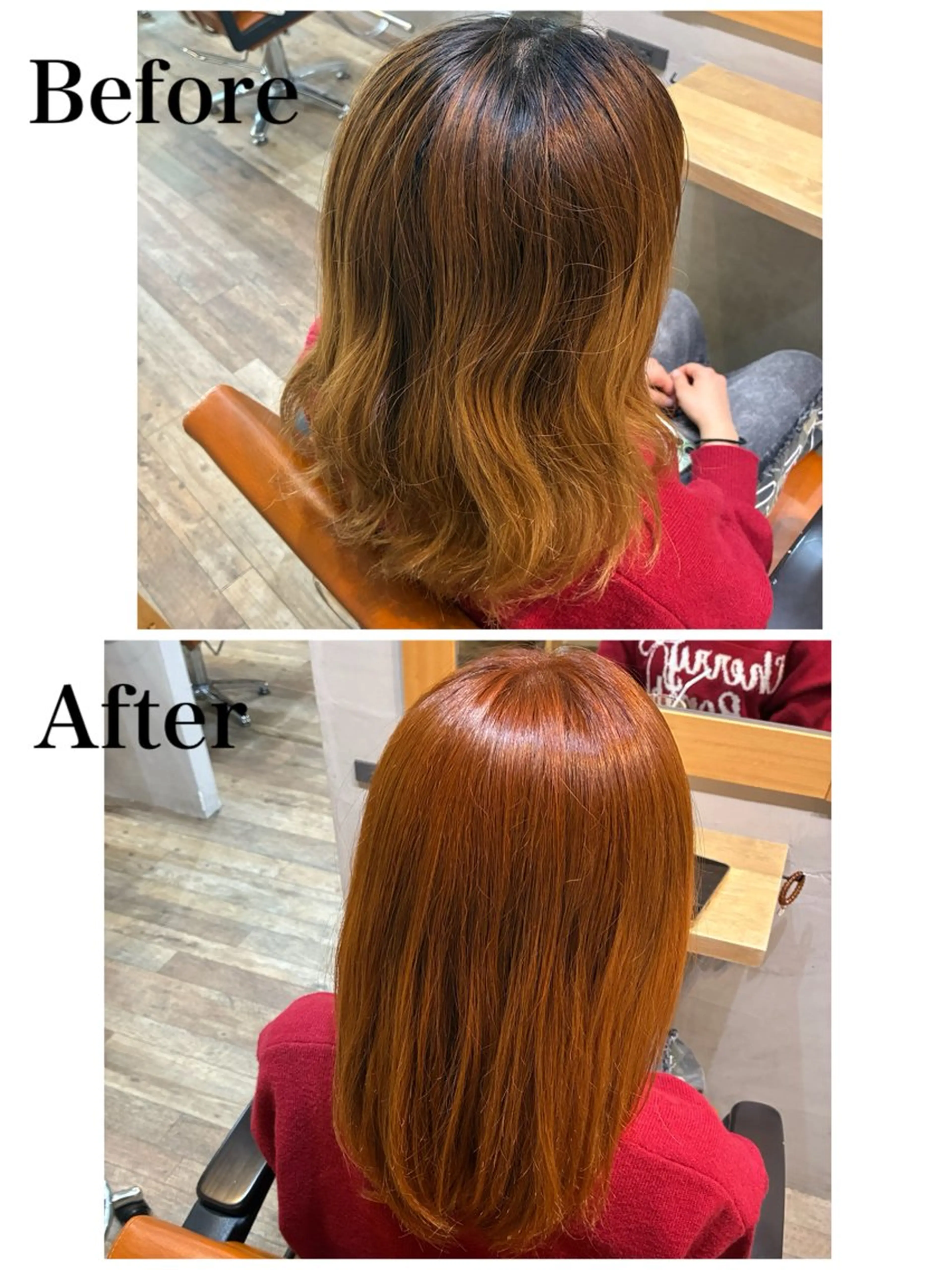 カラー ブリーチ ブラウンカラー ダブルカラー ブリーチなしカラー オレンジ ヘアカラー お褒めの口コミ多数✨ 美髪カラー/浦本冴絵のヘアスタイル