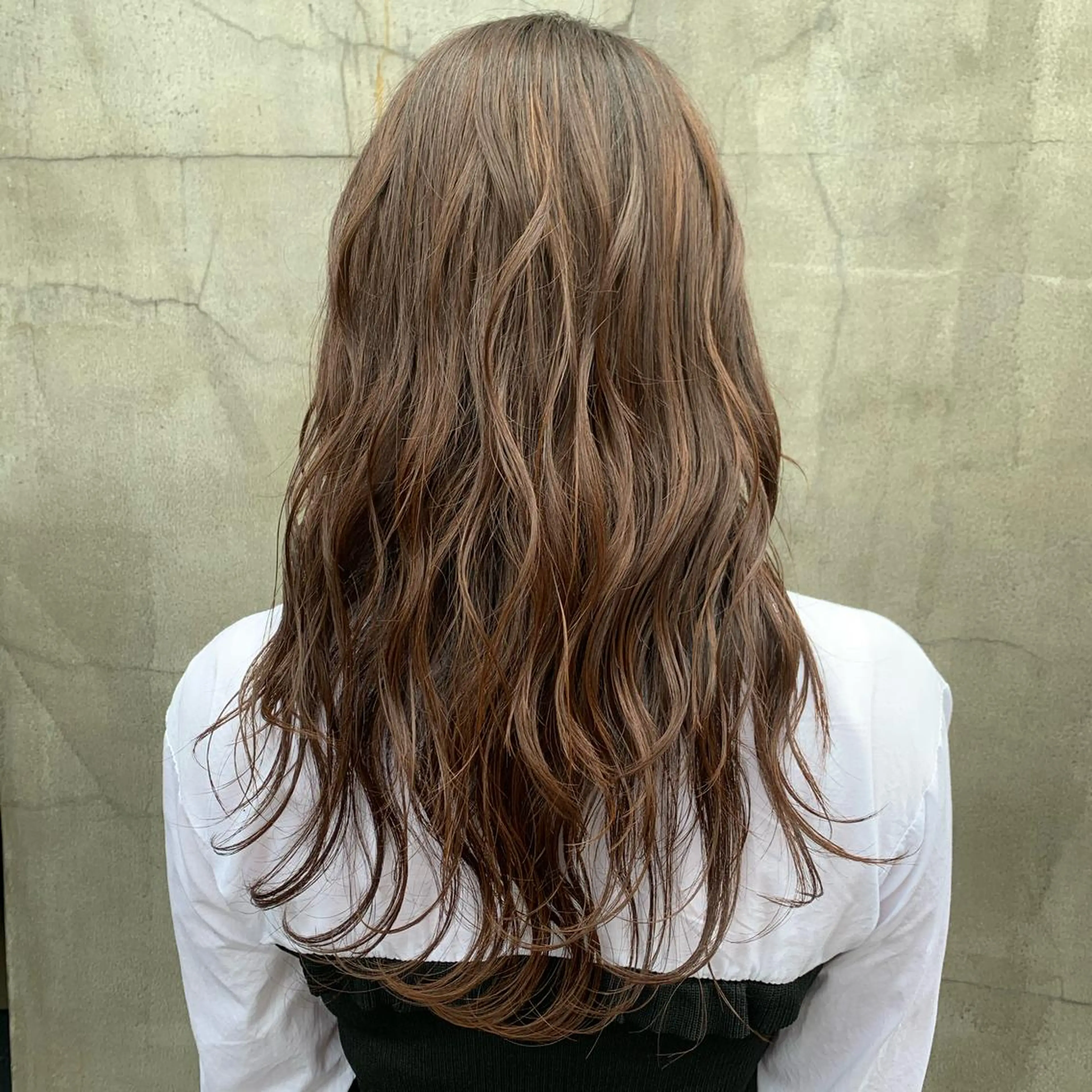 ロング カラー 髪質改善カラー&TR 縮毛矯正/弱酸性矯正のヘアスタイル