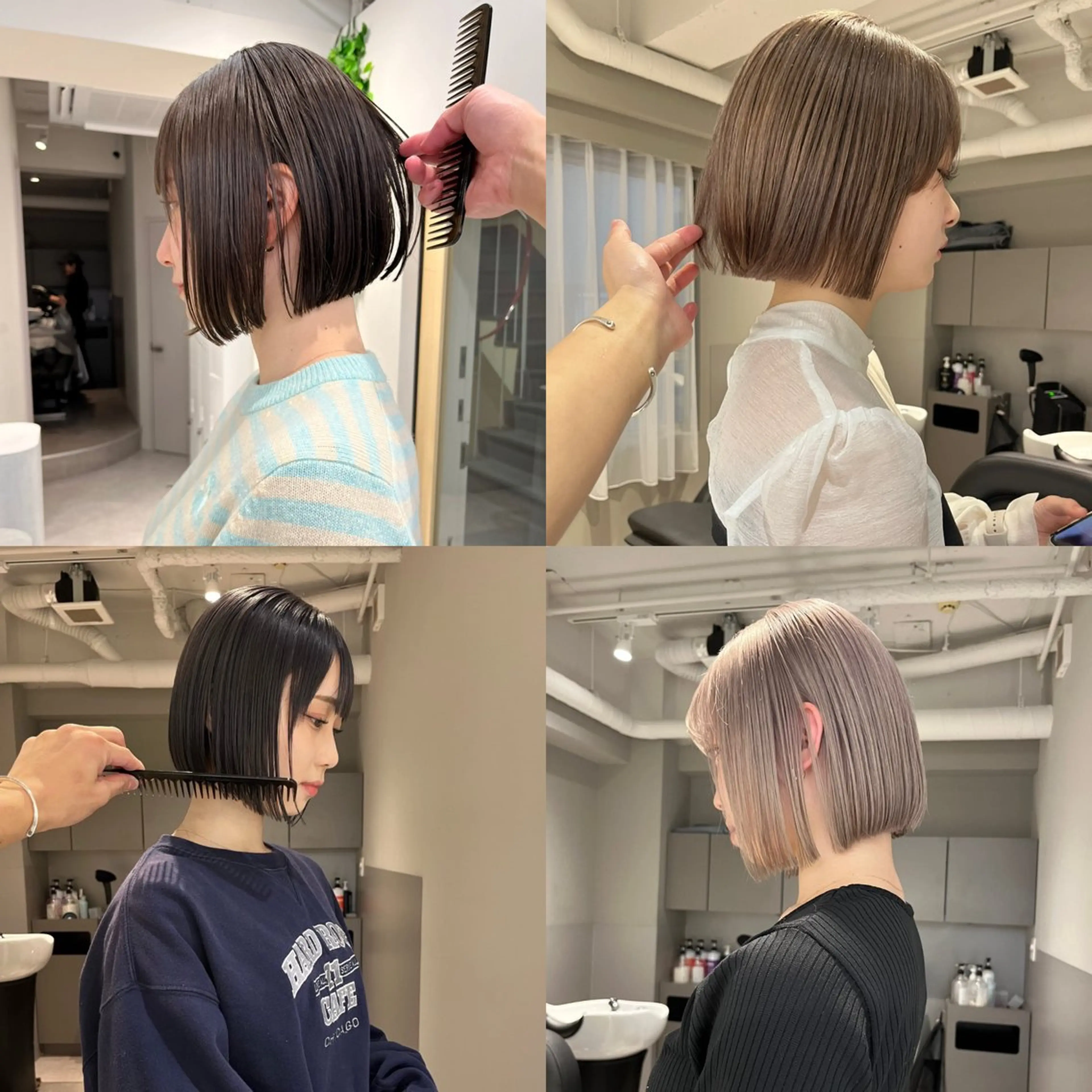 ショート カット ヘアカラー トリートメント ハイトーン/ ボブ 中村麟のヘアスタイル