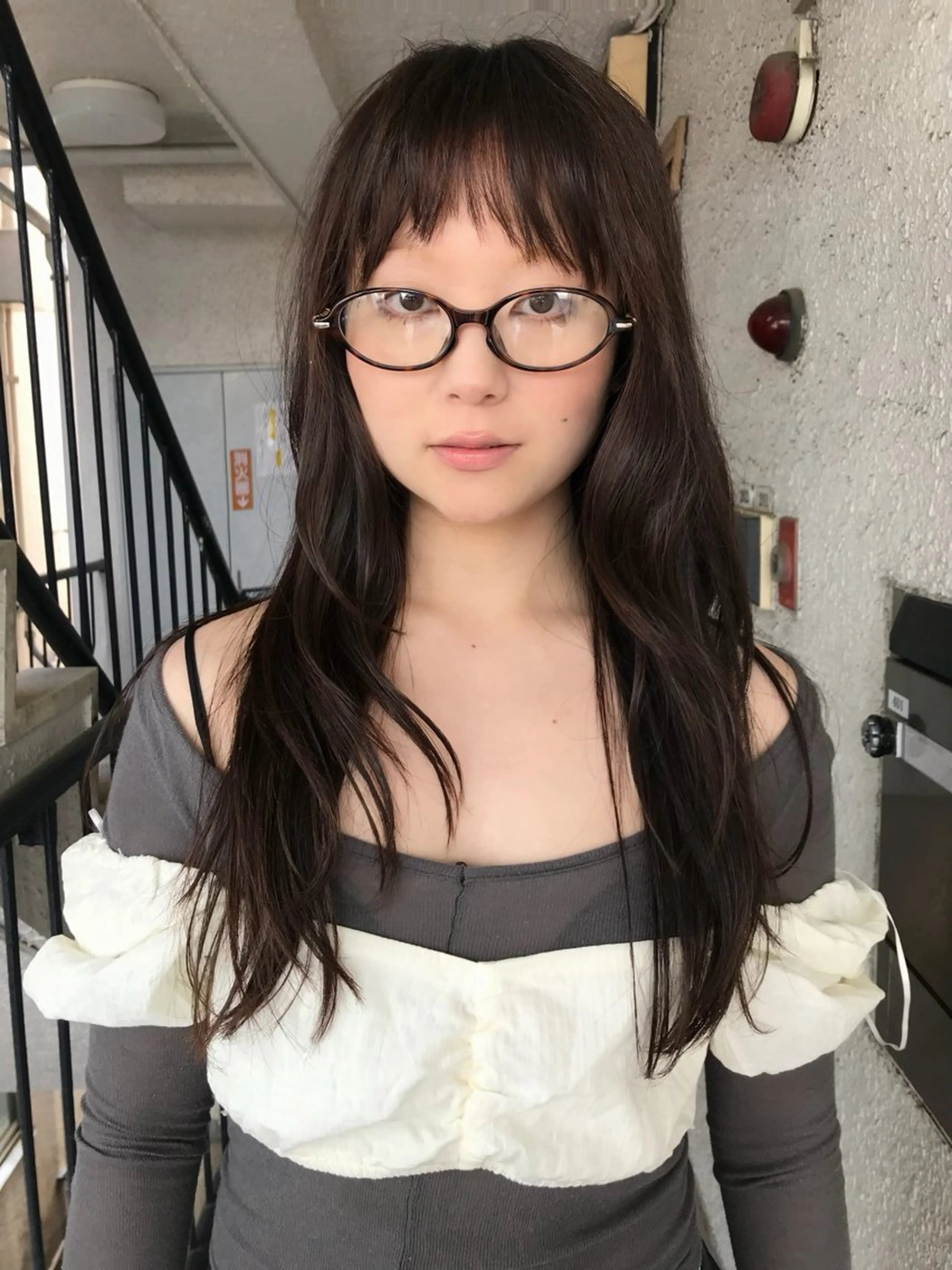 ロング レイヤーカット カット ヘアカラー レイヤーカット NERO加藤木麻彩のヘアスタイル