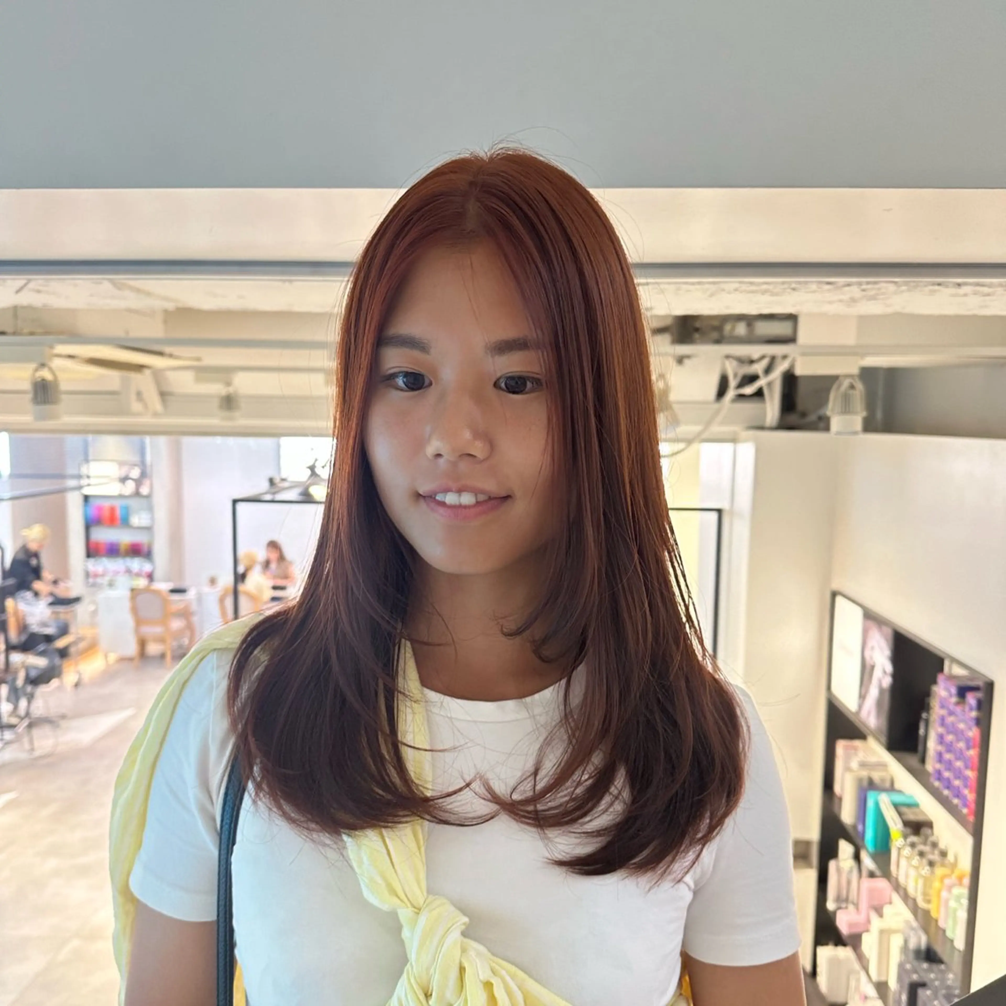 カラー ブリーチ ブラウンカラー ブリーチなしカラー オレンジ オレンジブラウン ヘアカラー ハイトーン特化 pepe🎀のヘアスタイル