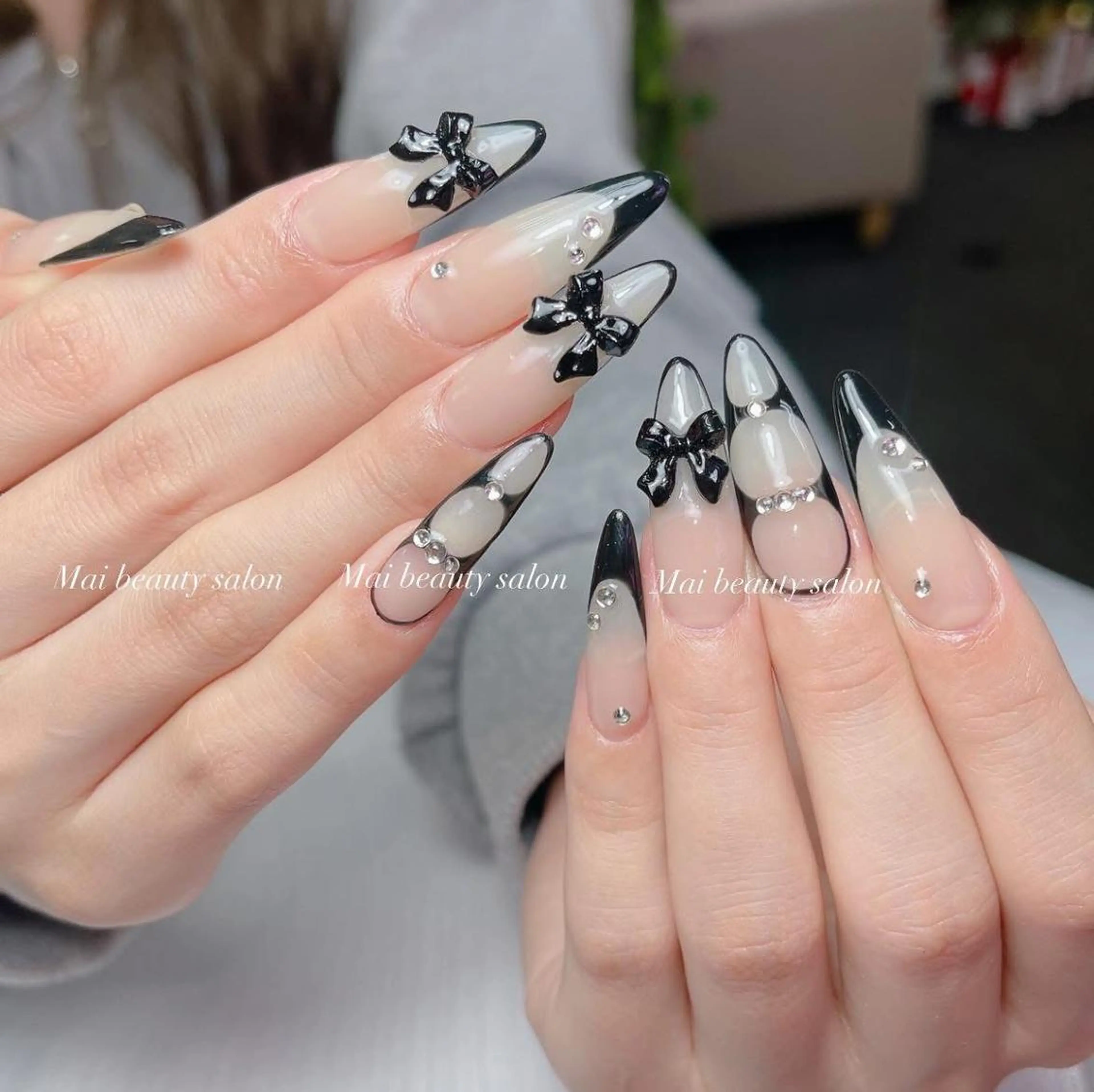 ネイル オーロラネイル チークネイル 長さ出し フラッシュネイル フットネイル ハンドネイル MaiBeauty マイ マイのネイルデザイン