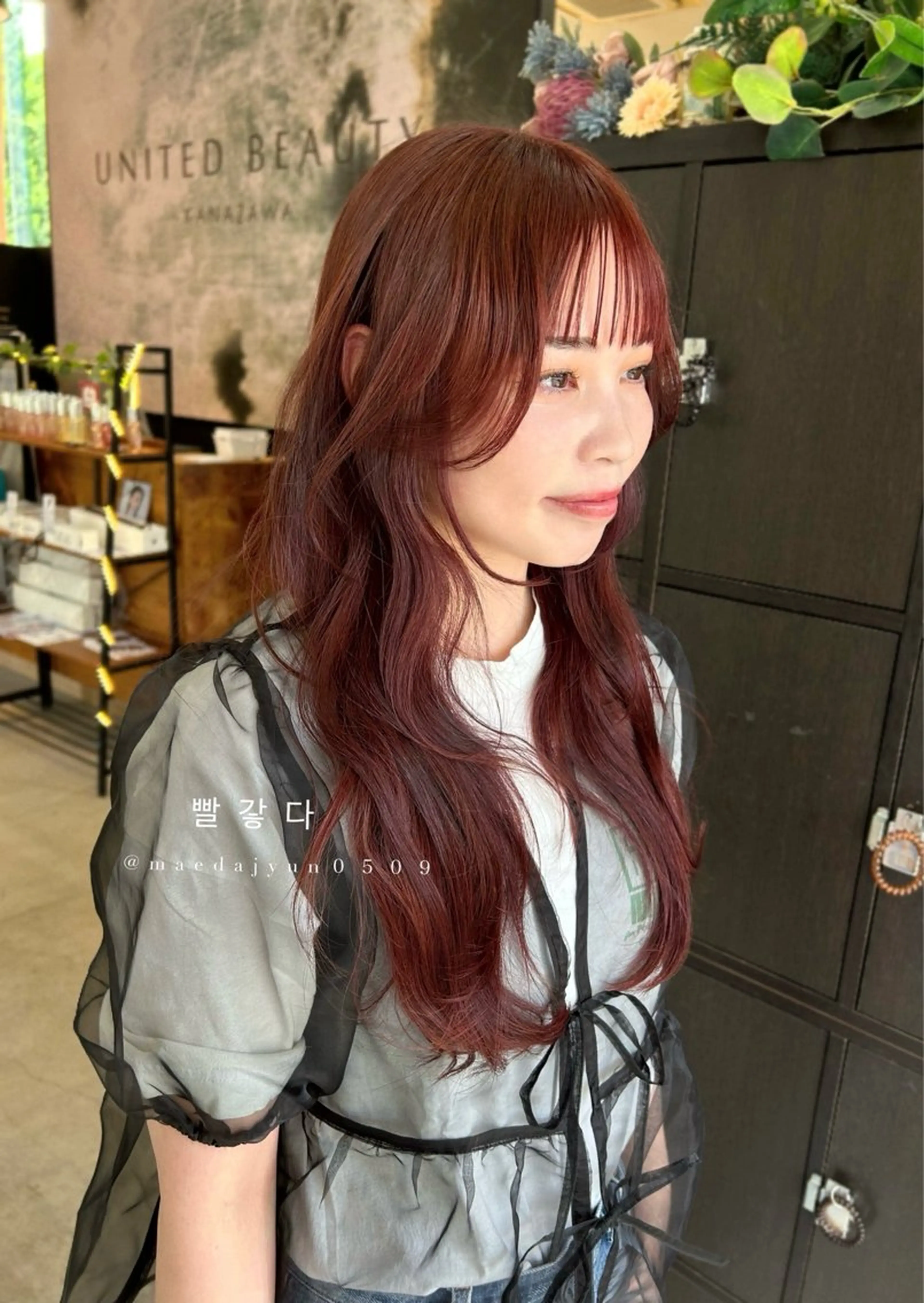 ミディアム 韓国風ヘア MAEDA 西金沢美容室のヘアスタイル