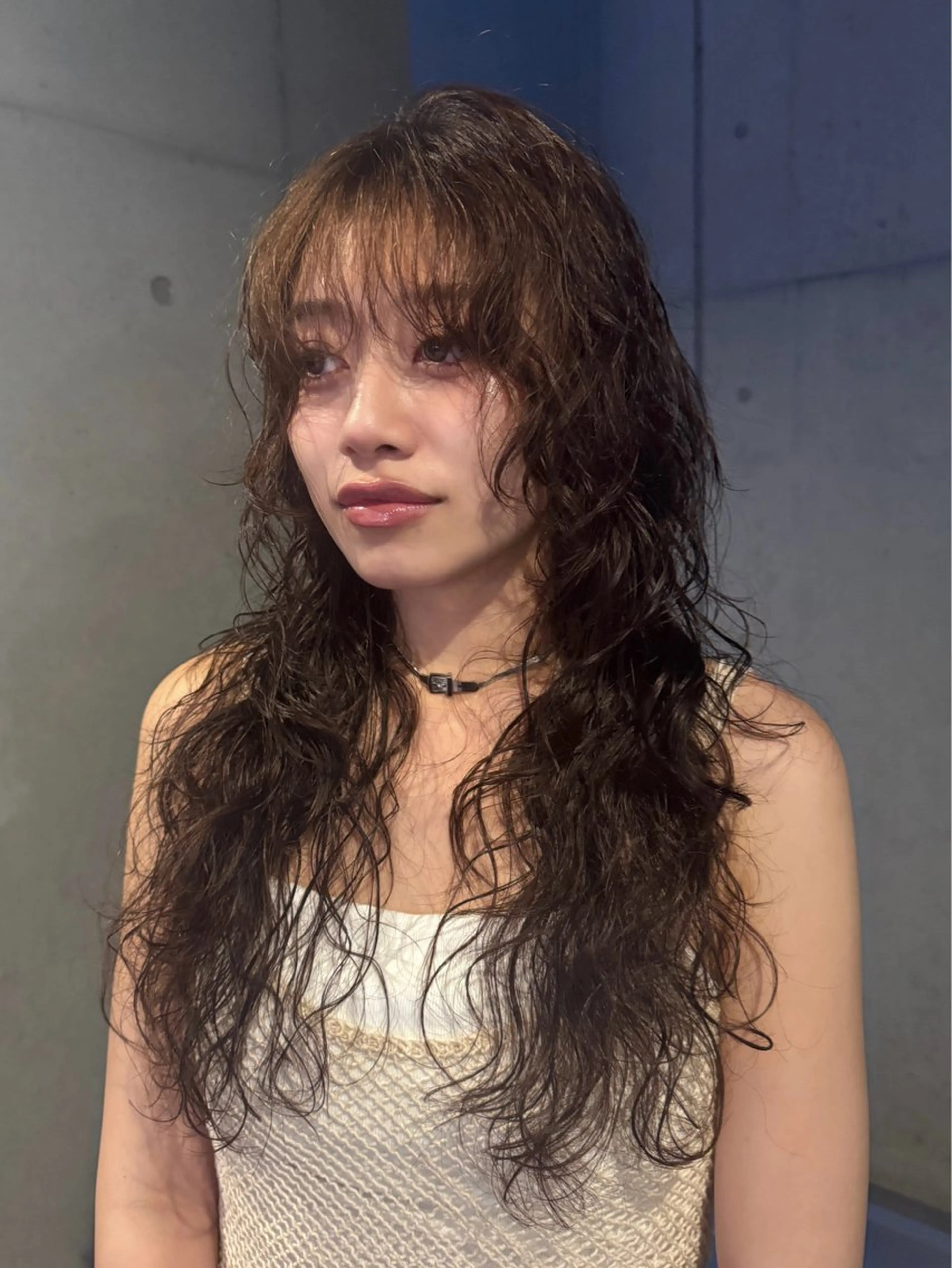 ロング パーマ だいち/ブリーチ/ レイヤーカットのヘアスタイル