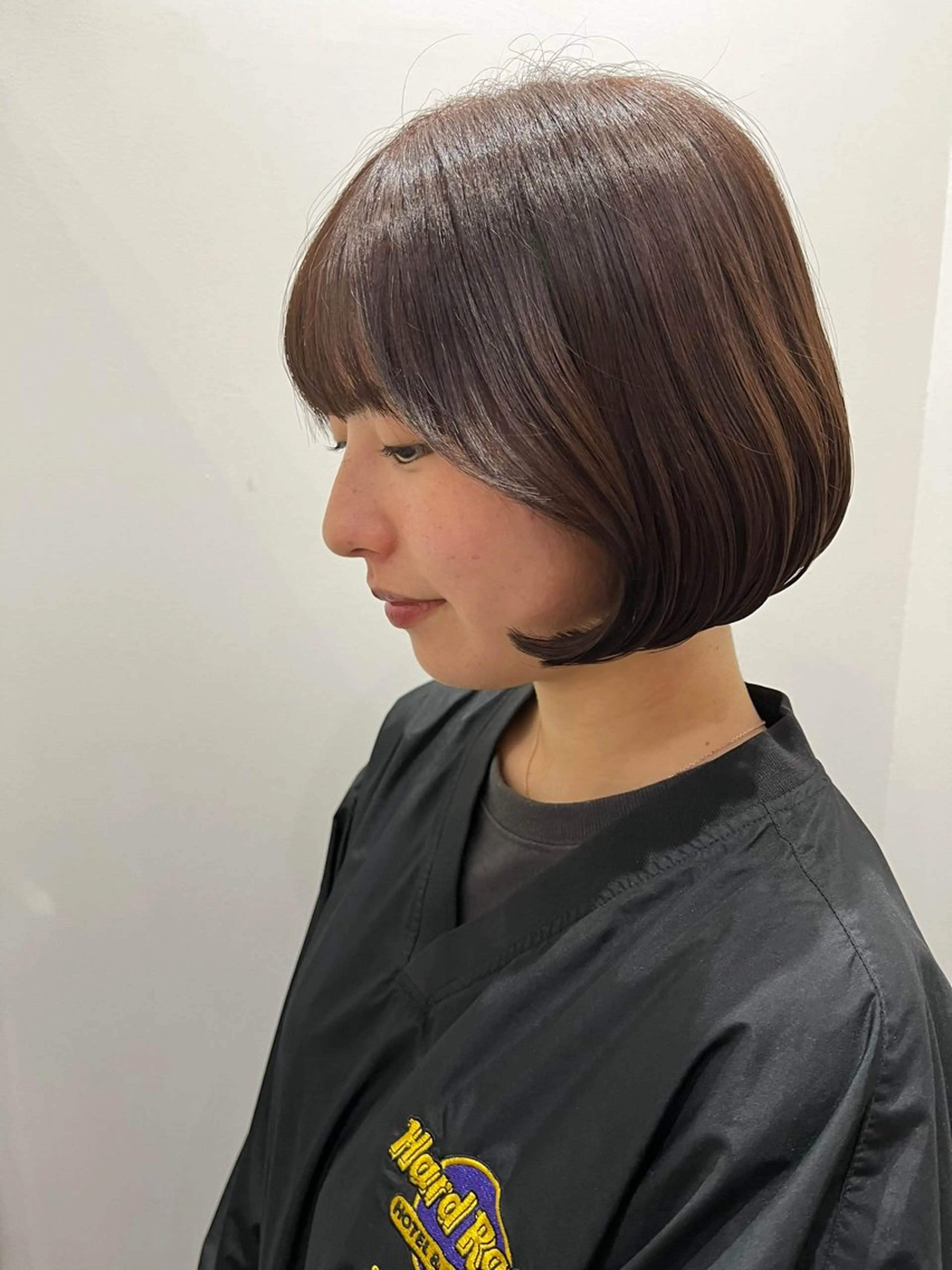 ミディアム カラー ヘアアレンジ カット ヘアカラー トリートメント 暖色韓国ヘア🤍 保科侑花のヘアスタイル