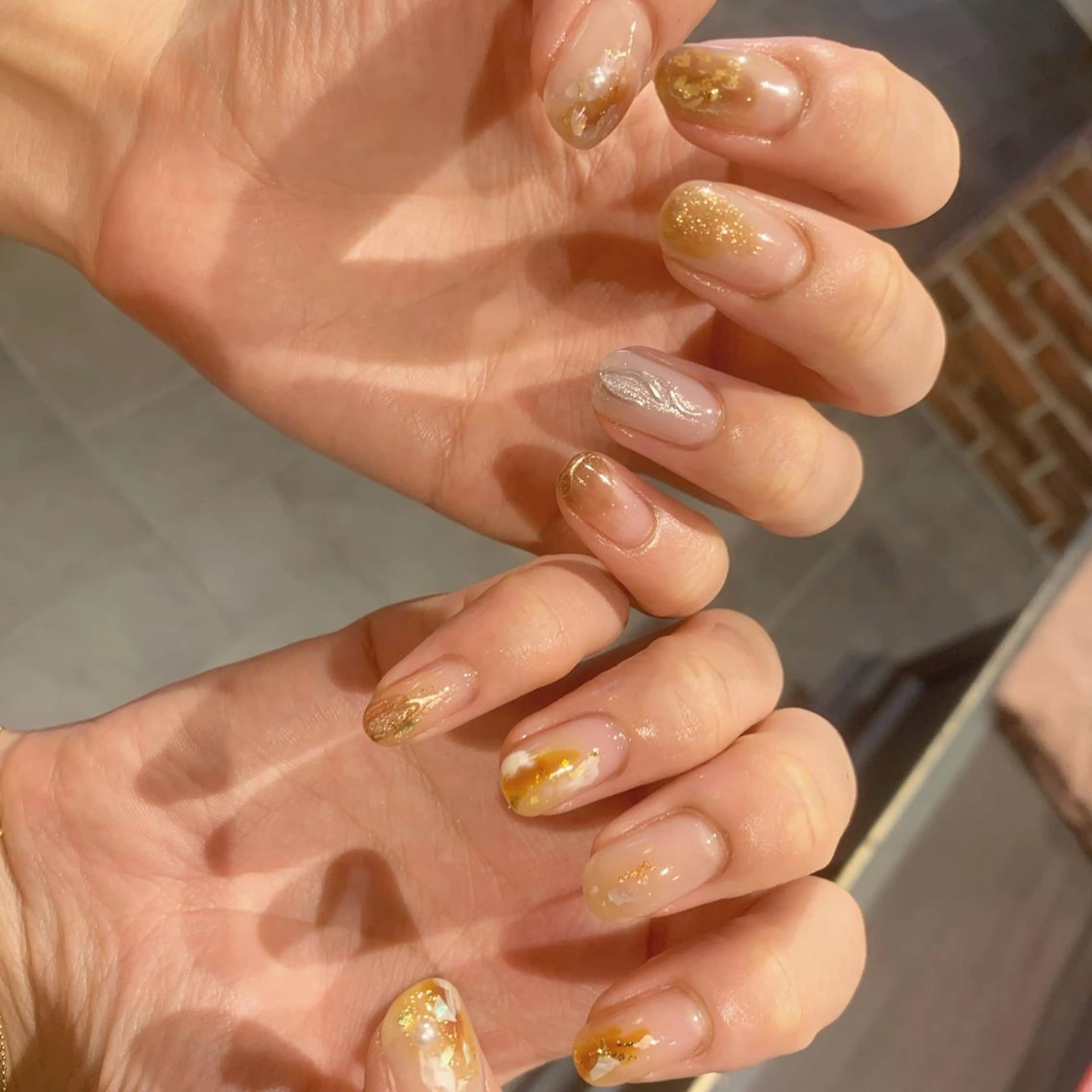 ネイル 持ち込み ニュアンスネイル Imyme mine Rioのネイルデザイン