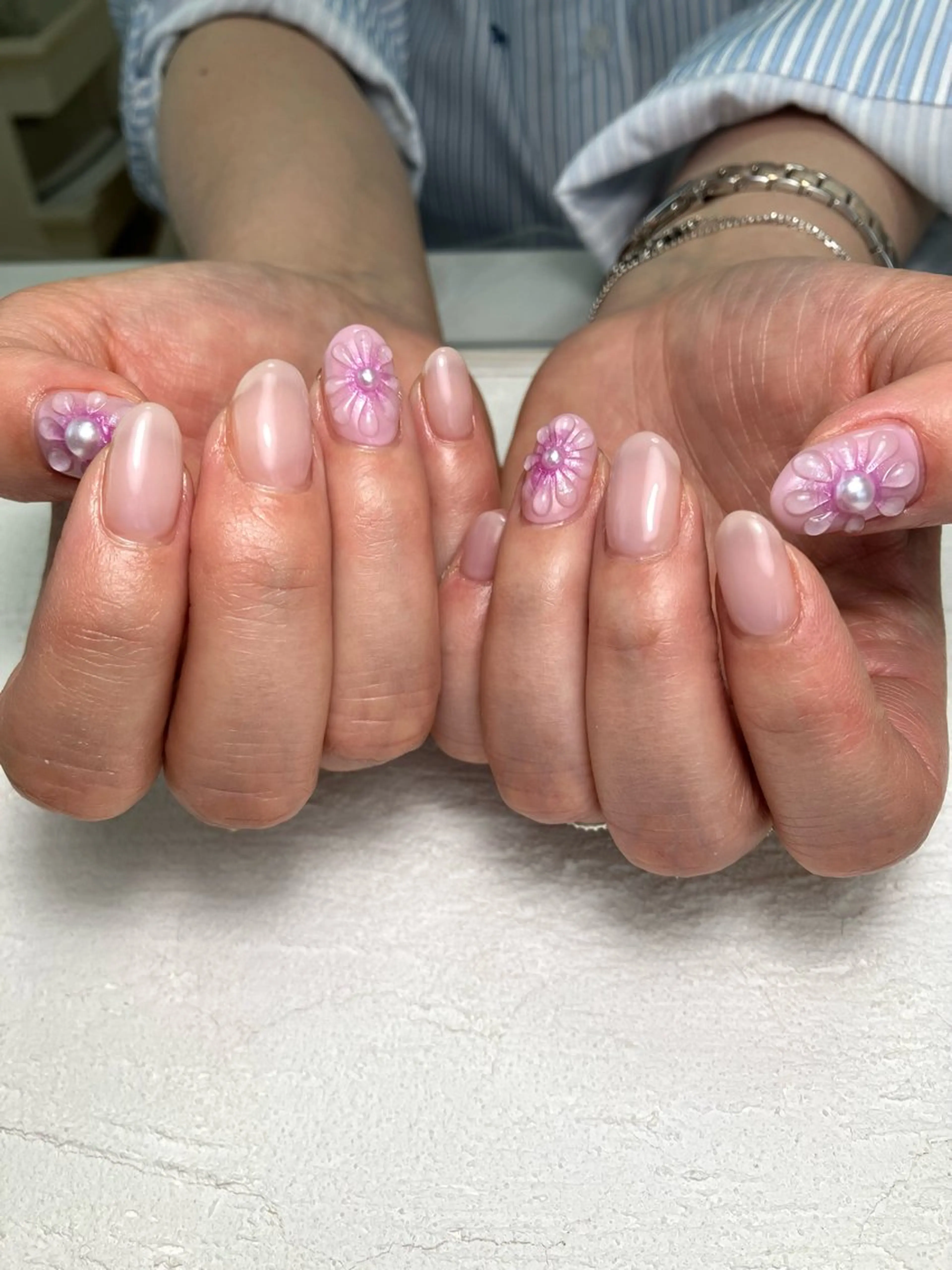 ネイル アートネイル ぷっくりネイル 自宅サロンBloom 橋本のネイルデザイン