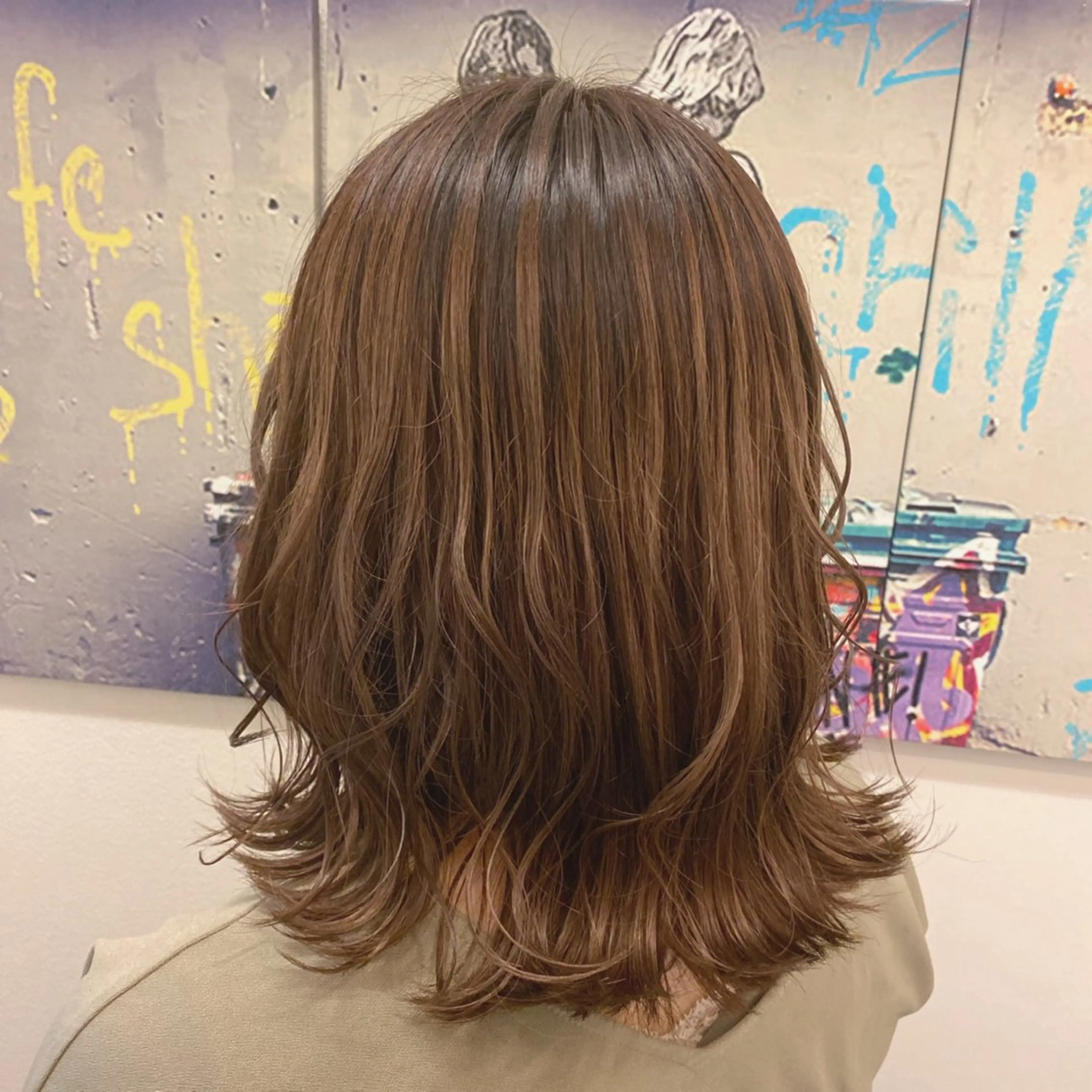 ミディアム カラー ベージュカラー カット ヘアカラー トリートメント ブリーチなしカラー✨ ダブルカラー✨ワタベのヘアスタイル