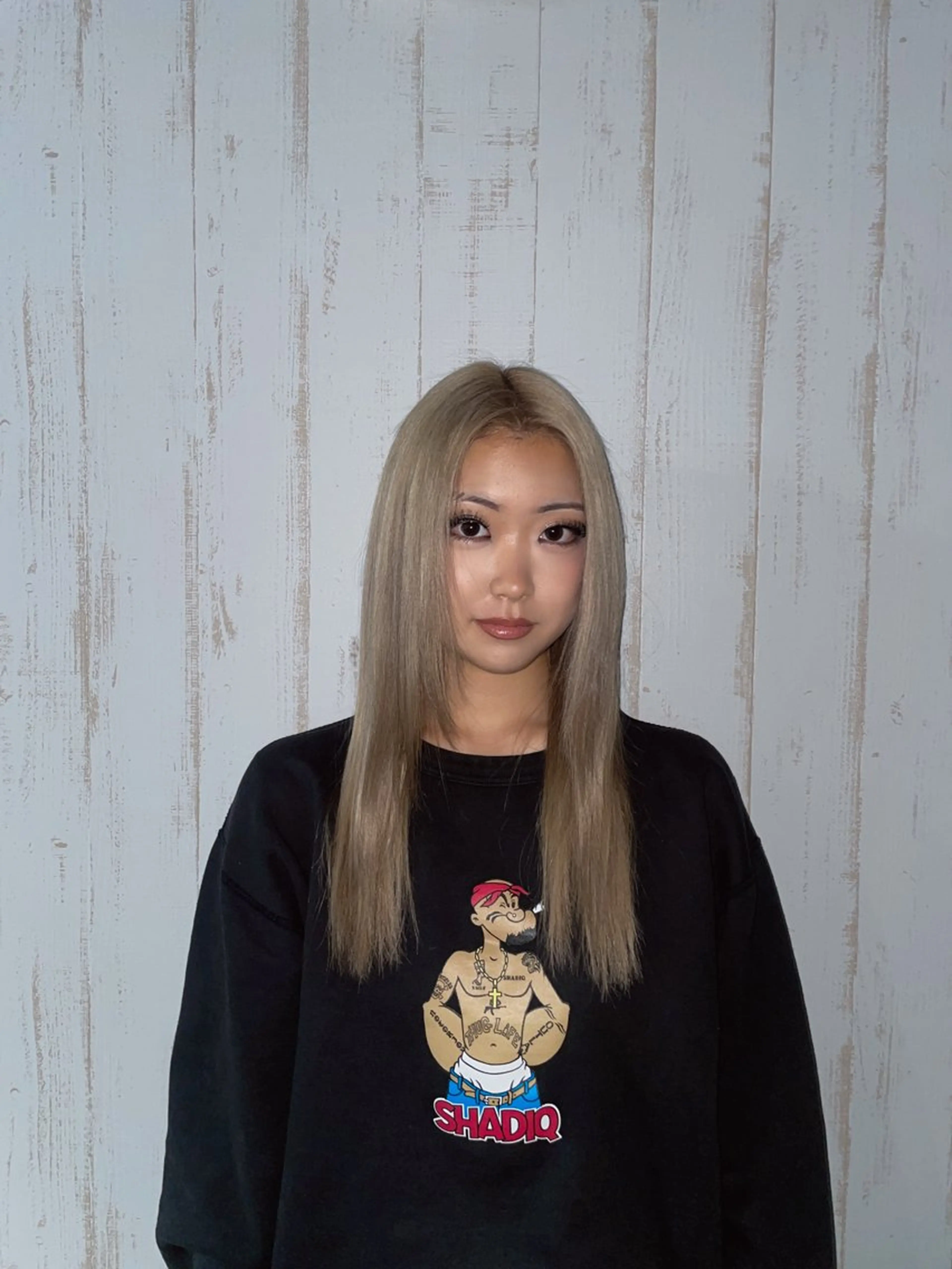 セミロング カラー リト /渋谷/ハイトーンのヘアスタイル