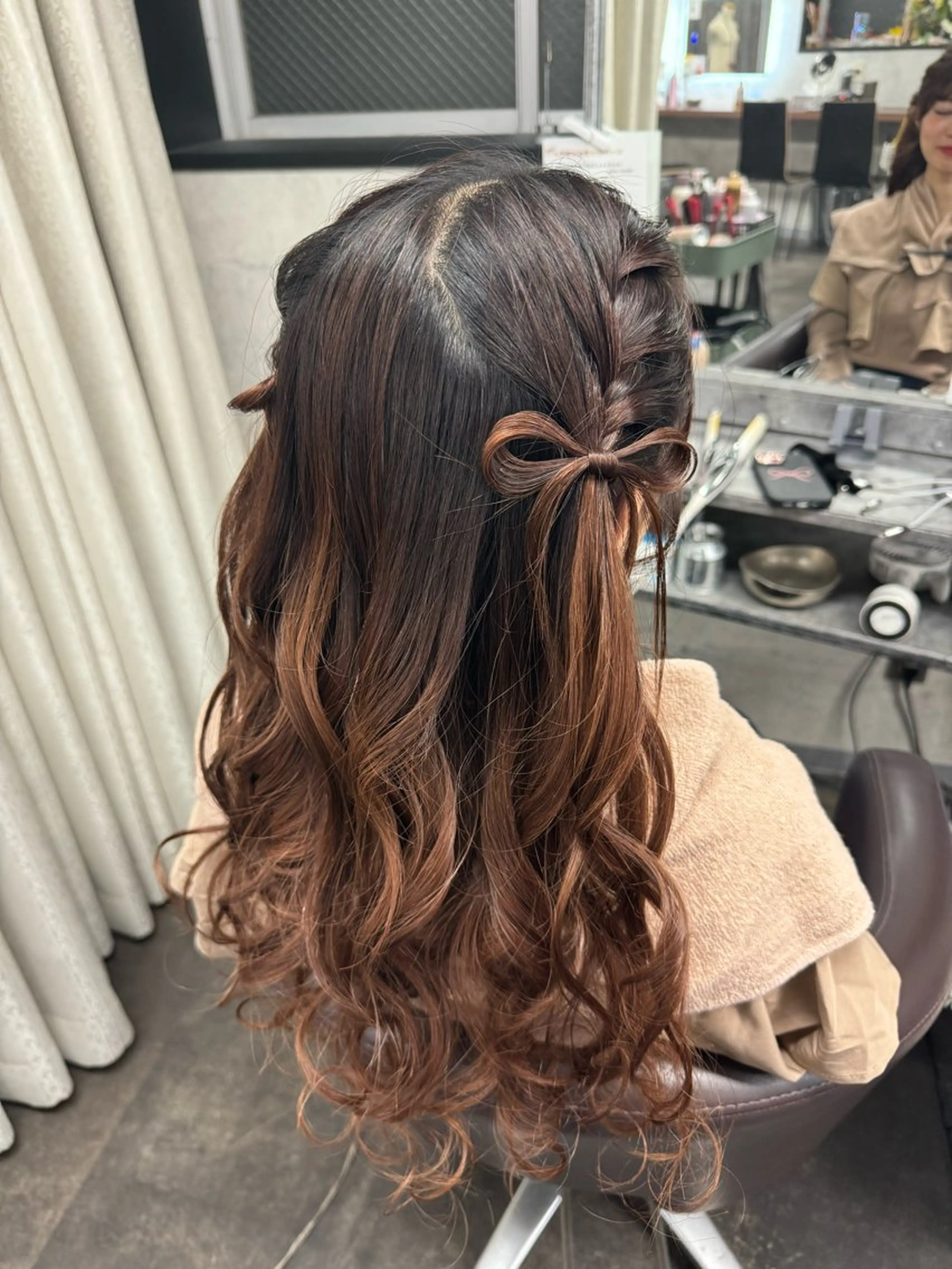 ロング ヘアアレンジ 松本ののか /錦/ヘアセットのヘアスタイル