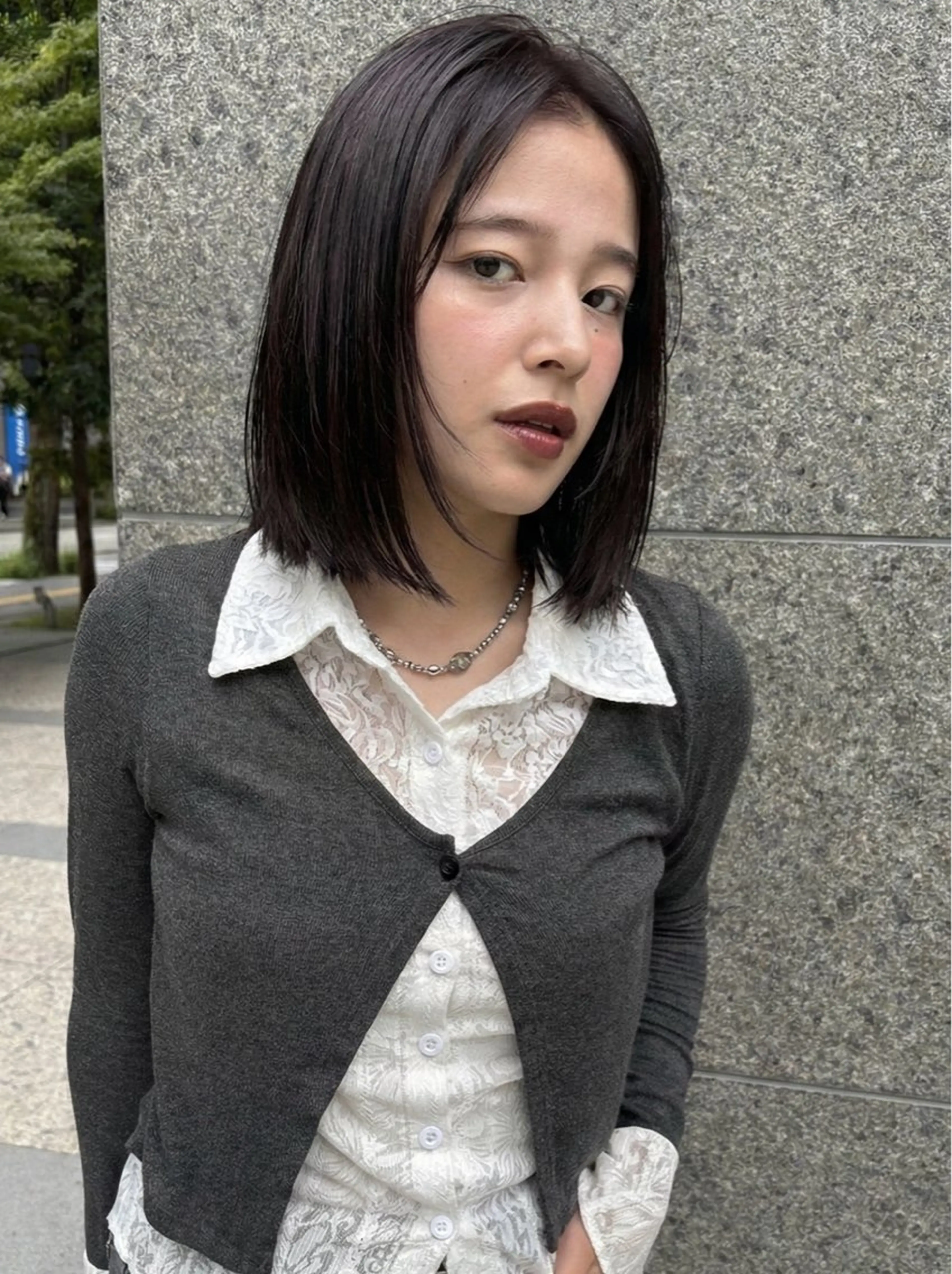 ミディアム ボブ 博多美容室 RIHOのヘアスタイル