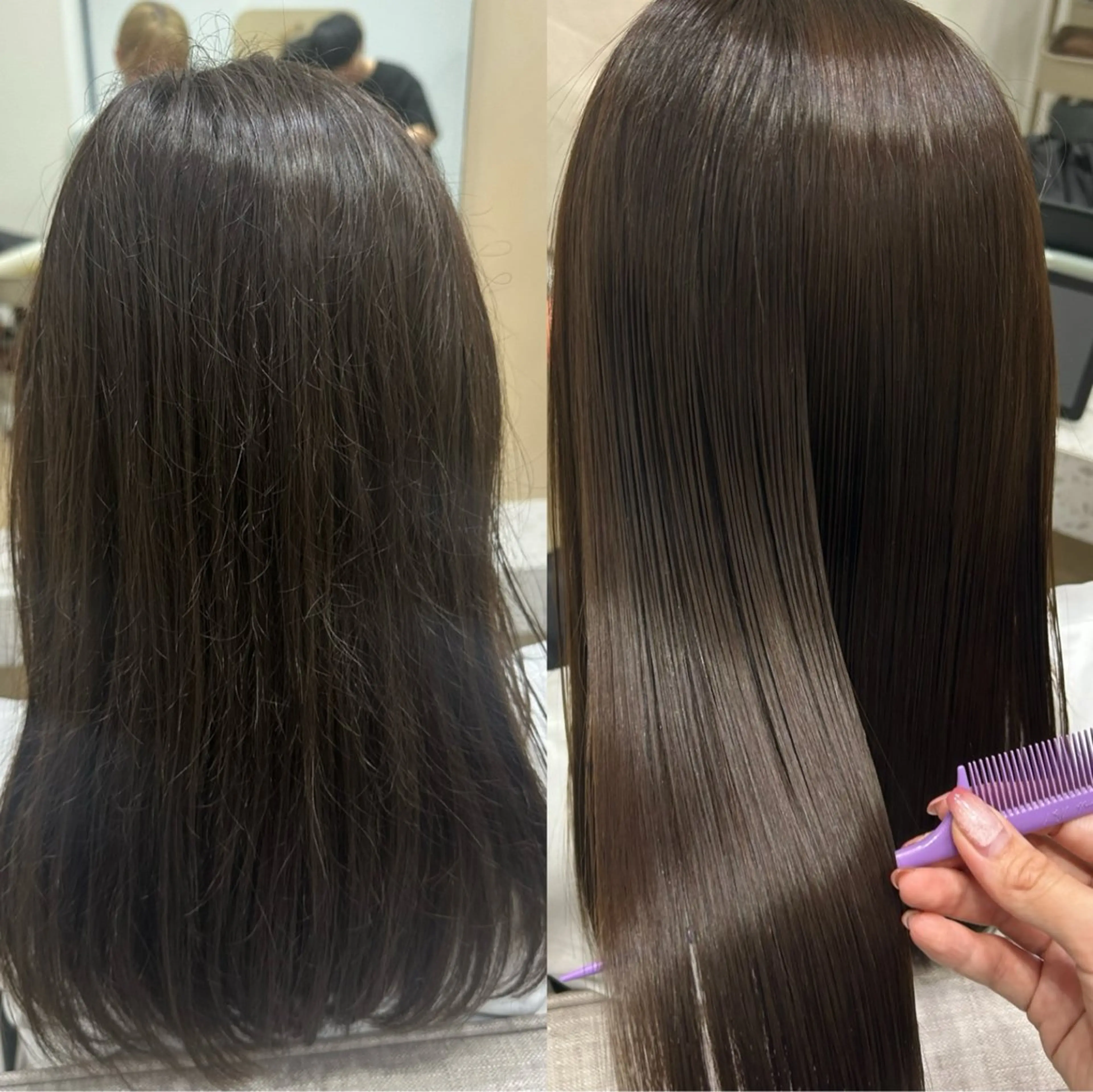 ミディアム カット 縮毛矯正 トリートメント 🌜美髪矯正/艶髪 /ボブ/こころ🌛のヘアスタイル