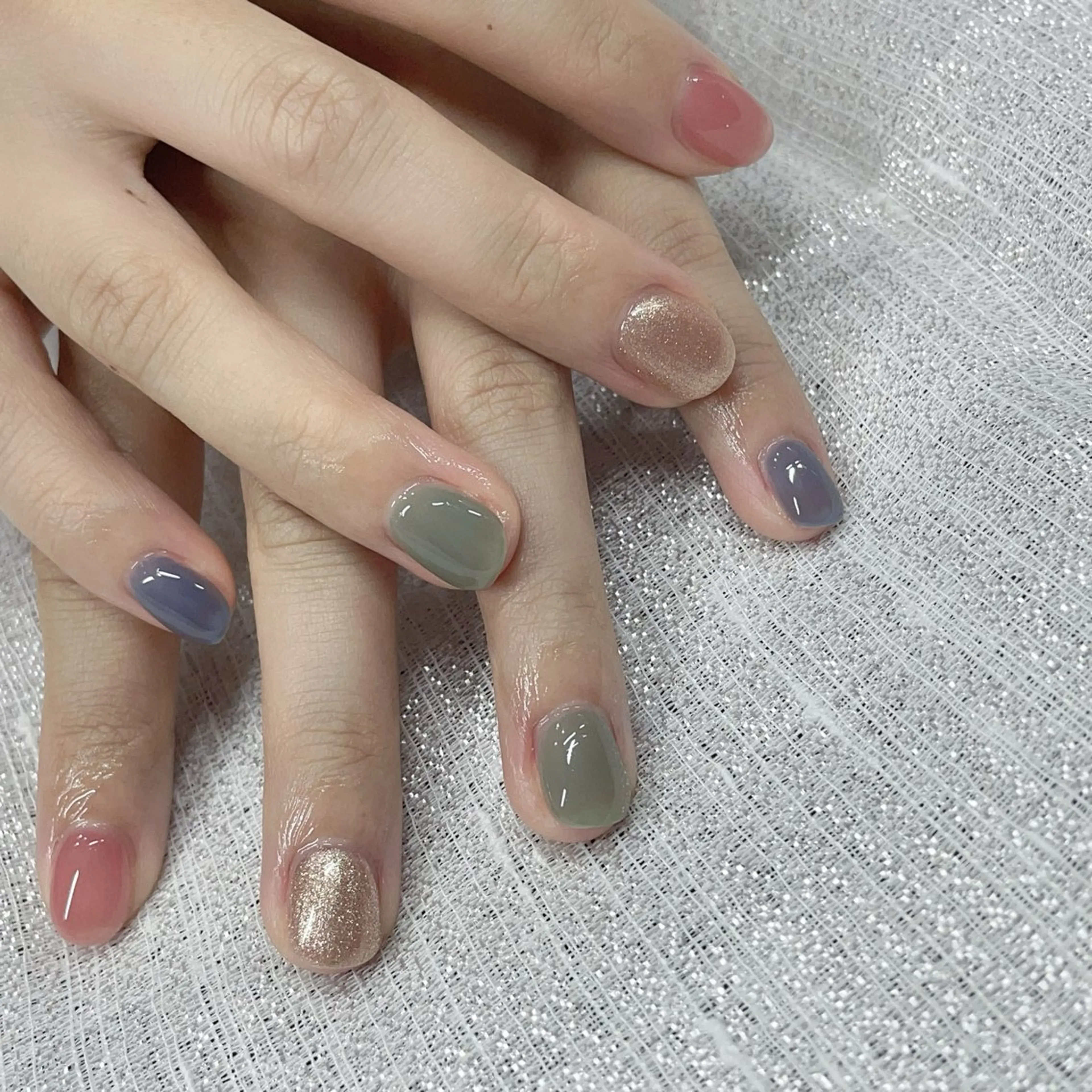 ネイル ワンカラーネイル 林 ✨syousyouのネイルデザイン