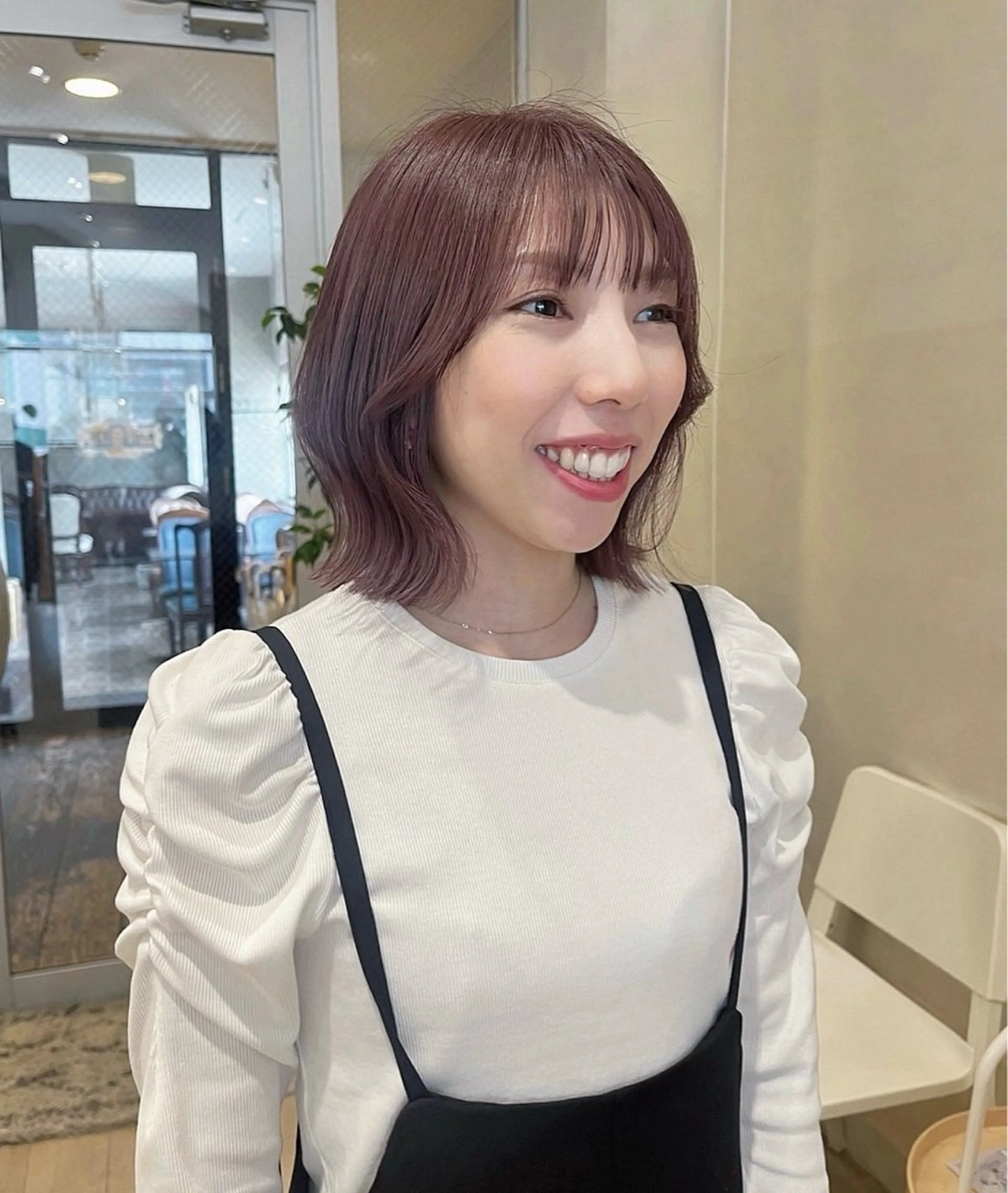 ミディアム カラー ヘアカラー トリートメント nakahara madokaのヘアスタイル