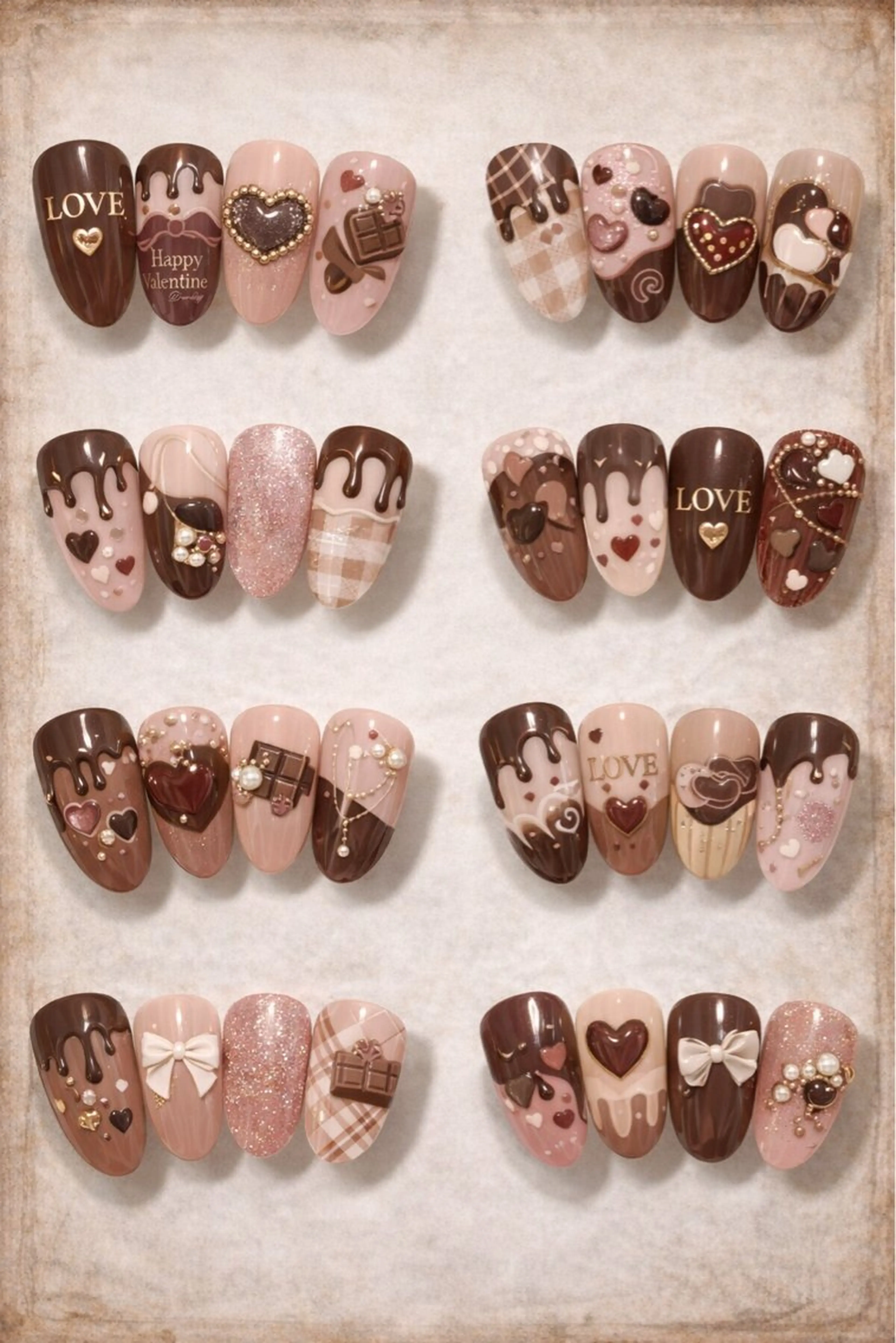 ネイル バレンタイン ハンドネイル Roger 舞のネイルデザイン