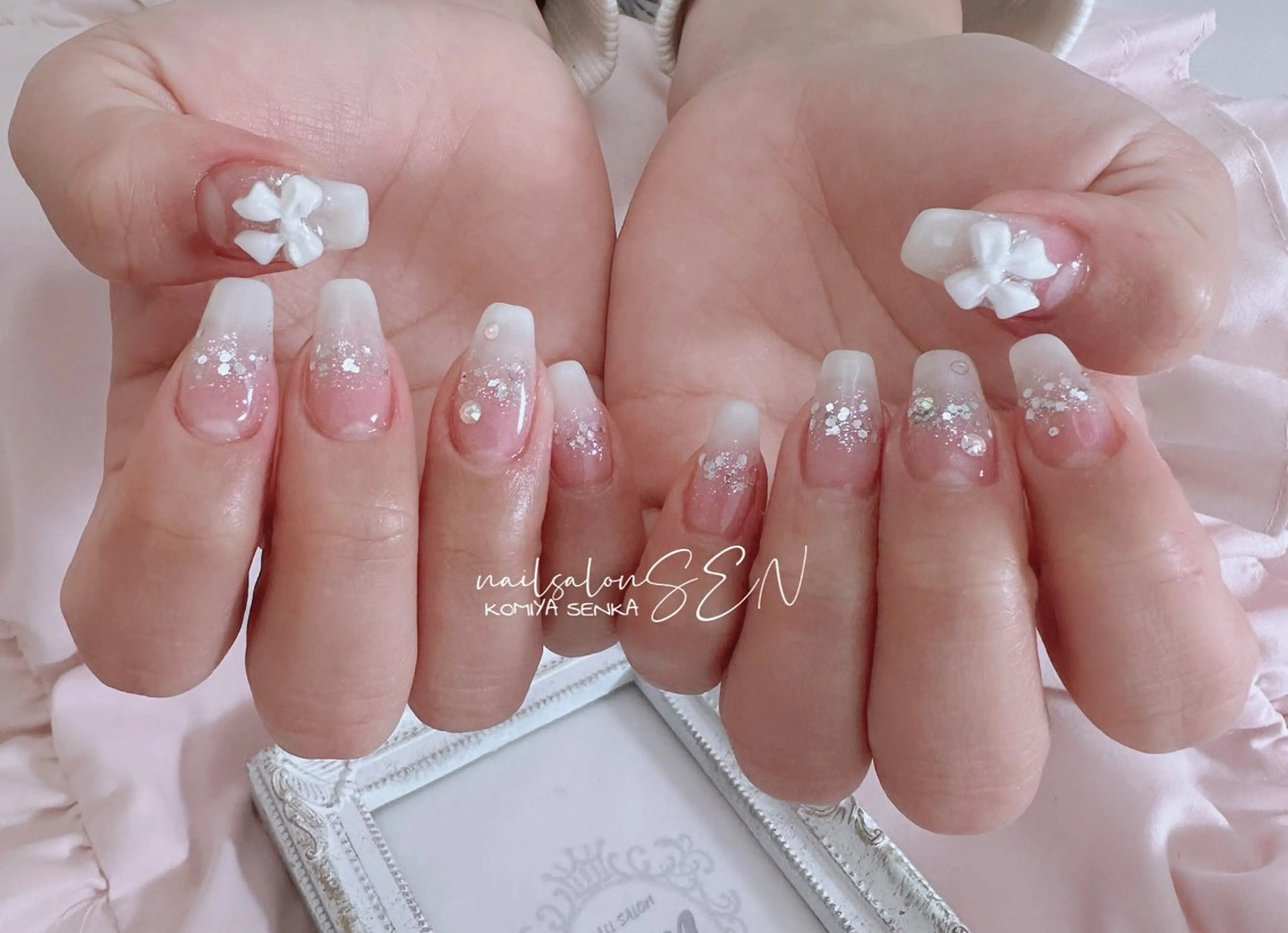 ネイル リボン nail salon SENのネイルデザイン