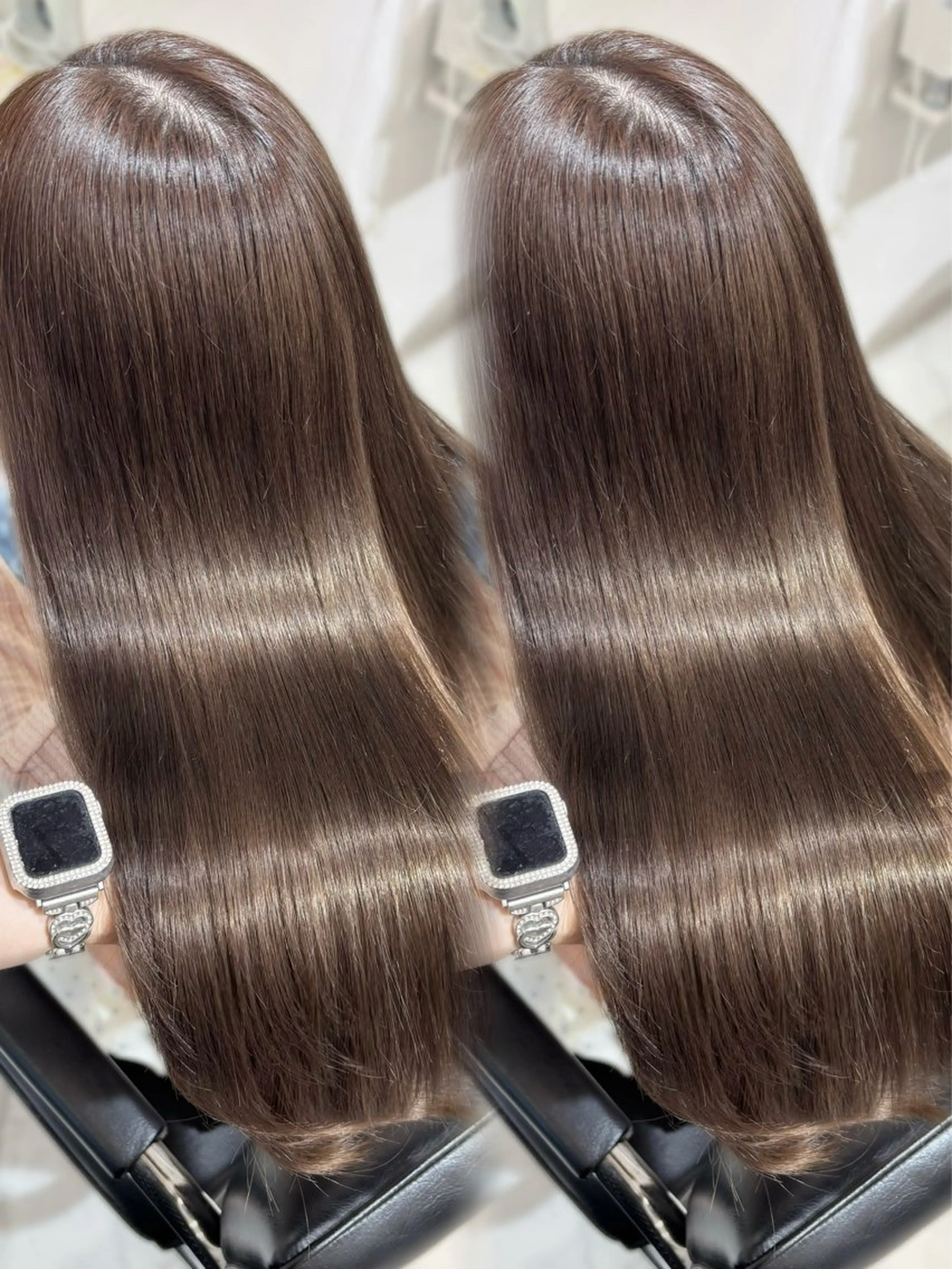 ロング カラー ベージュカラー ブリーチ ブリーチなしカラー オリーブベージュ トリートメント ヘアカラー トリートメント 盛れる顔周り🤍渋谷 Risa🎀のヘアスタイル
