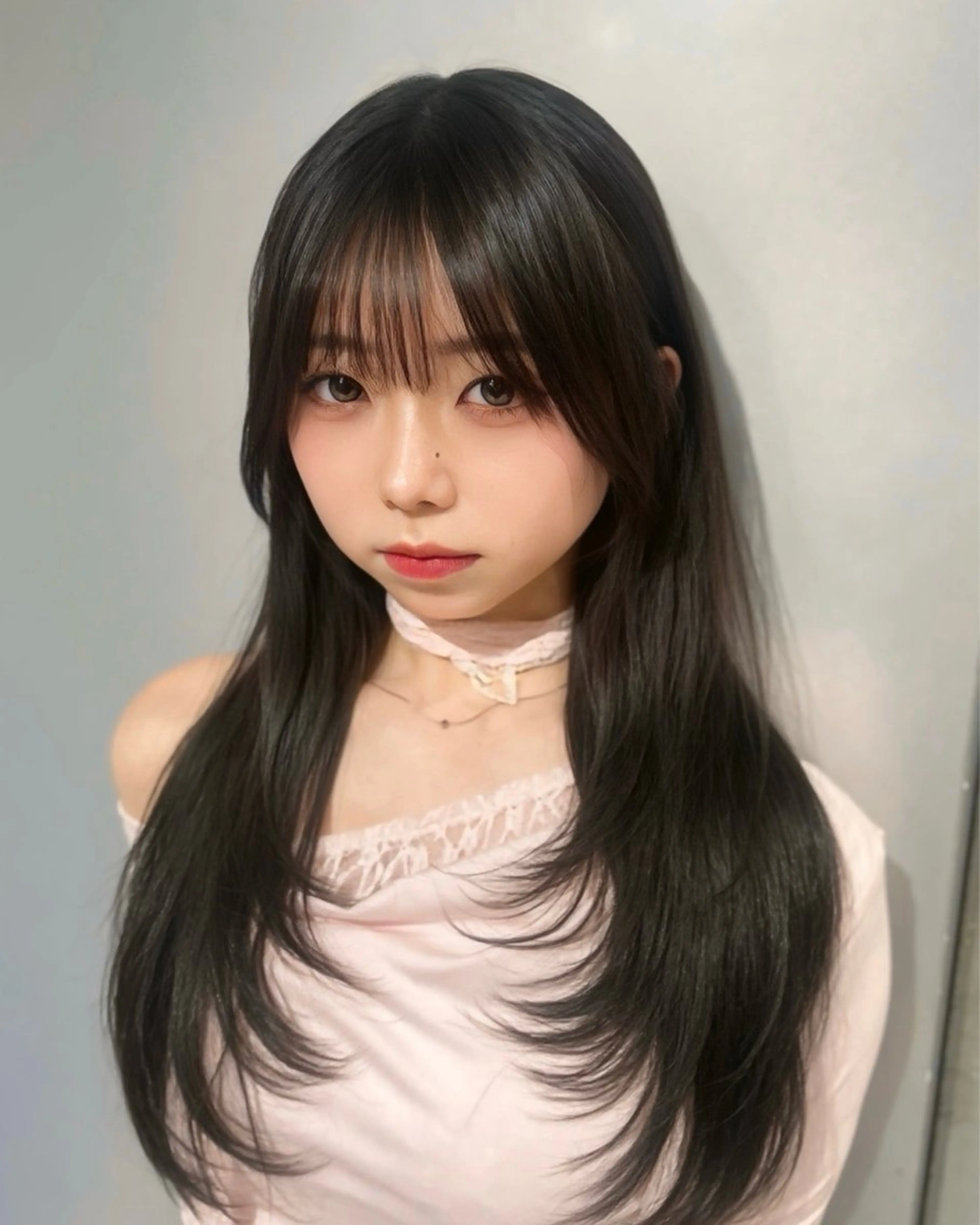 ロング カラー ダークグレー レイヤーカット カット ヘアカラー トリートメント 店長✨髪質改善✖️ 透明感カラー／純大のヘアスタイル