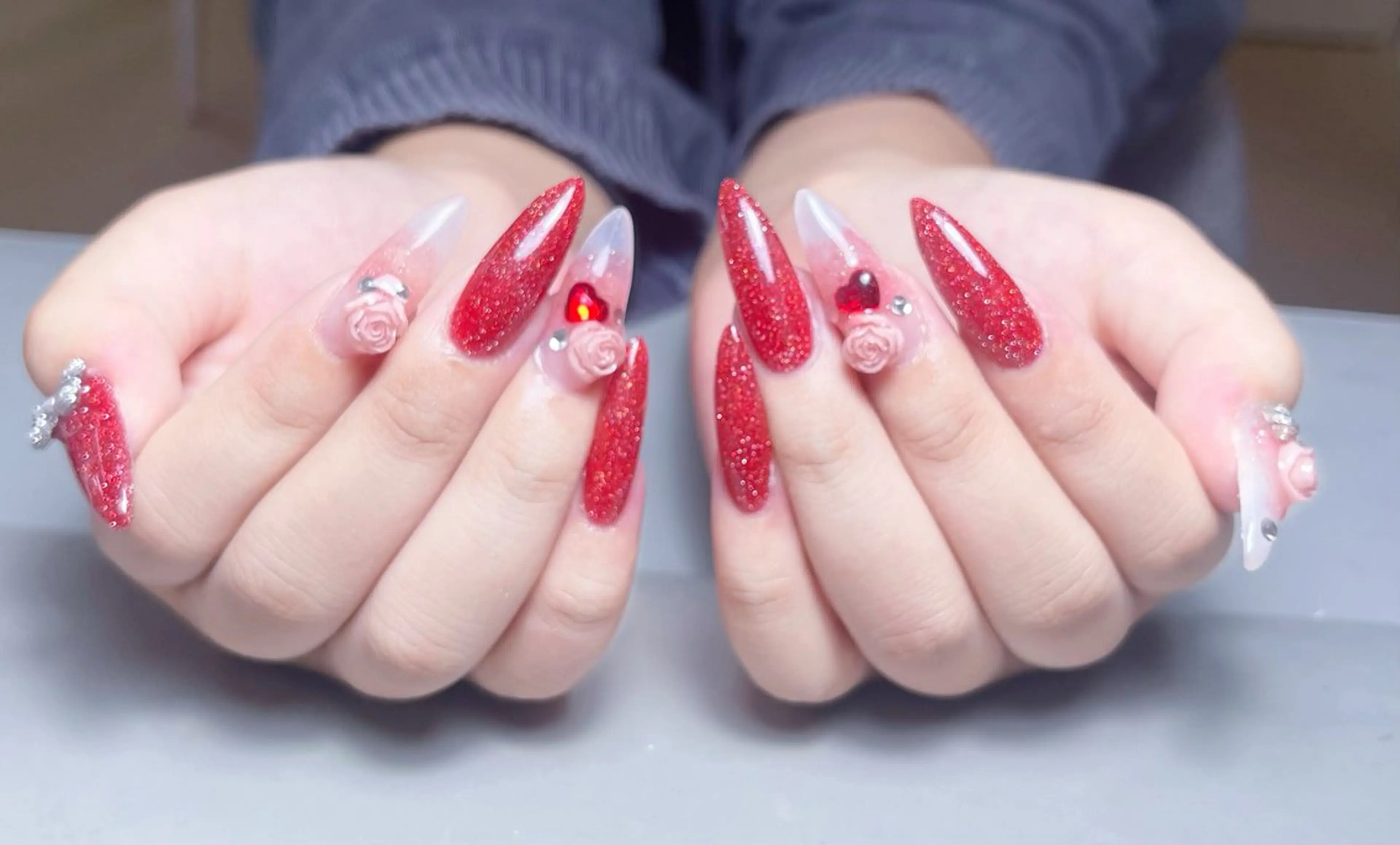 ネイル アートネイル フレンチネイル ジェルネイル キラキラネイル 韓国ネイル Belle Nail Salonのネイルデザイン
