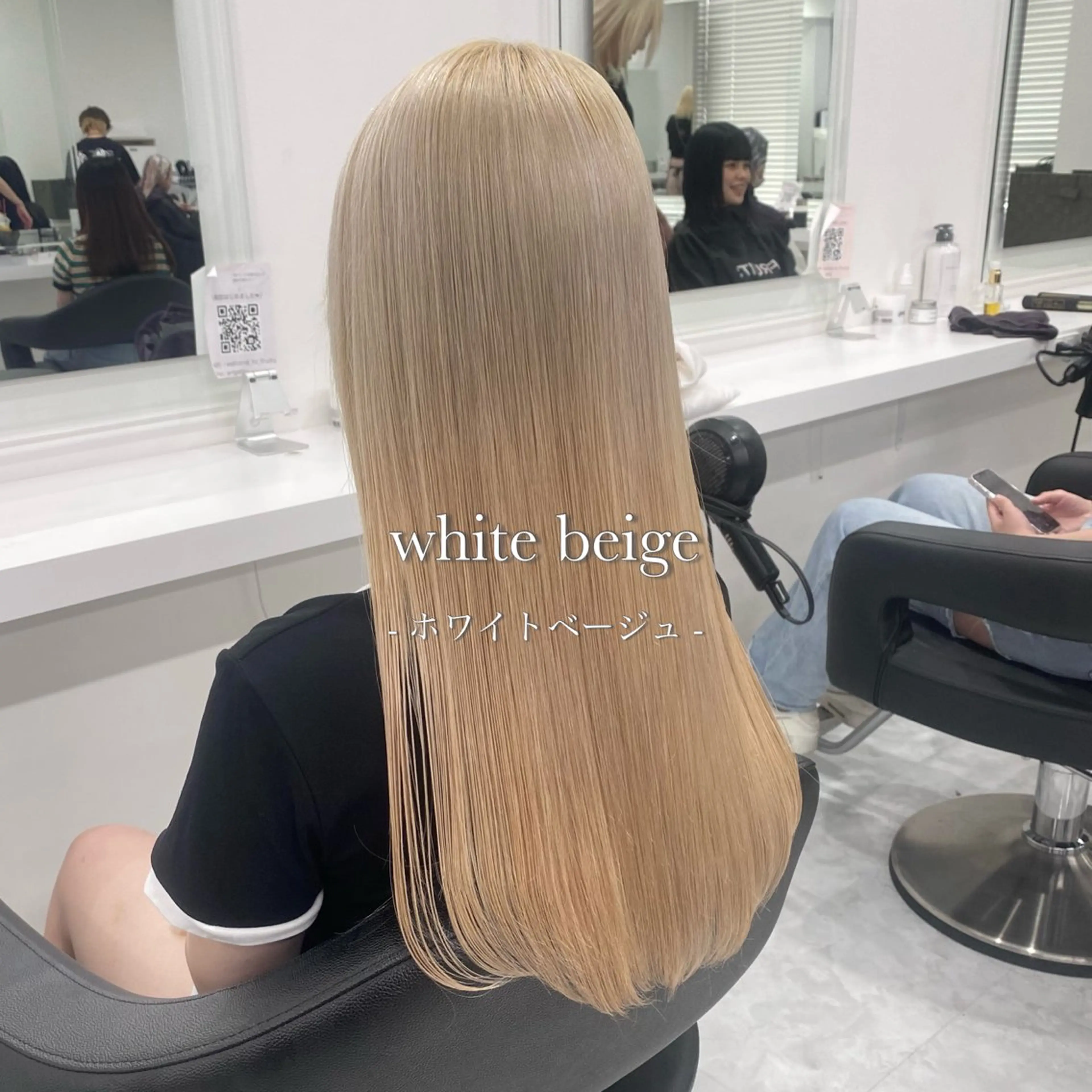 ロング カラー ベージュカラー ブリーチ ブロンド ケアブリーチ ダブルカラー 色落ち綺麗🩰ハイ トーン🎀RINKAのヘアスタイル