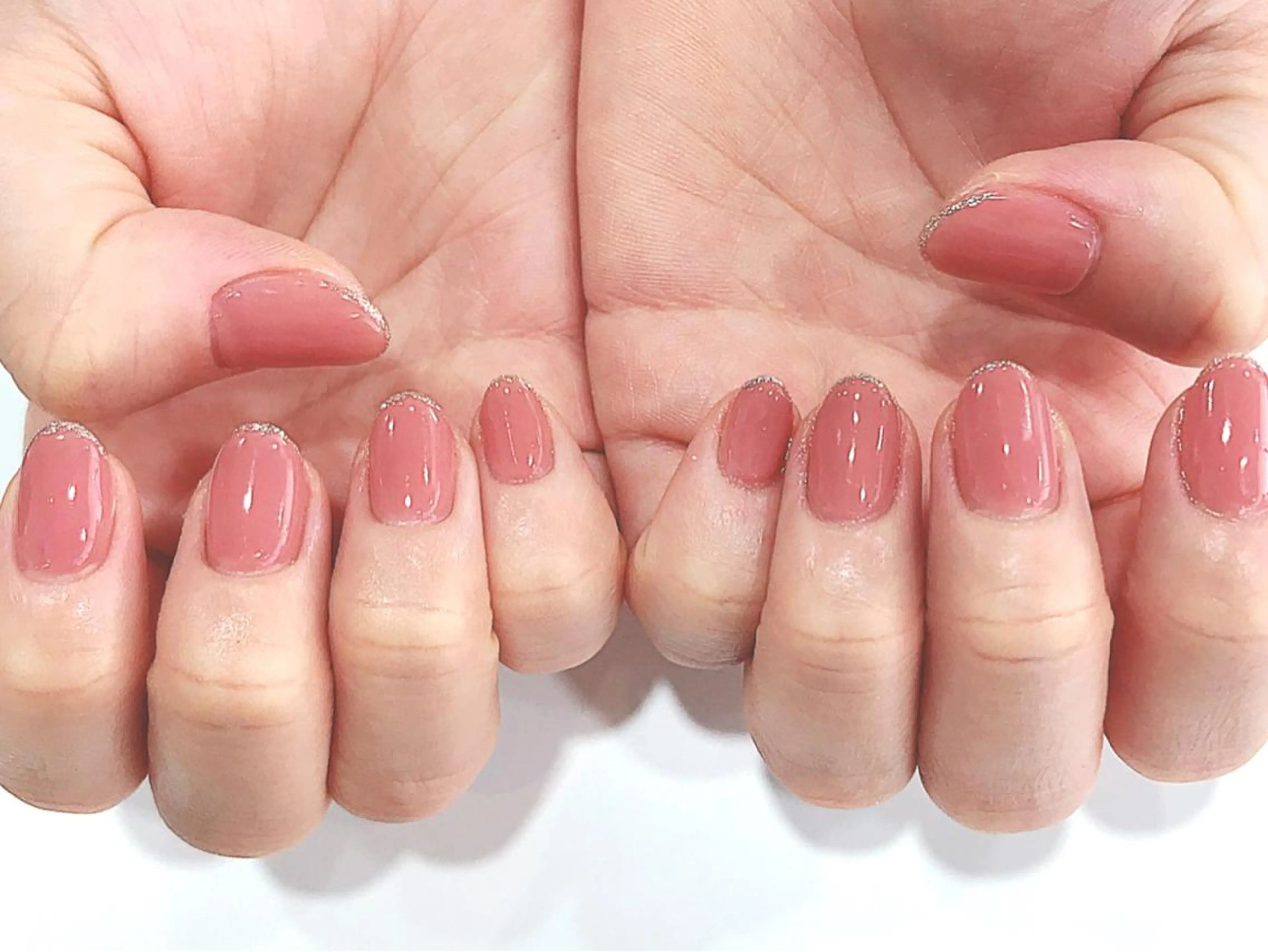 ショート ネイル アートネイル ラメ(グリッター) ワンカラーネイル シンプルネイル Allure小山店 後藤文香のネイルデザイン